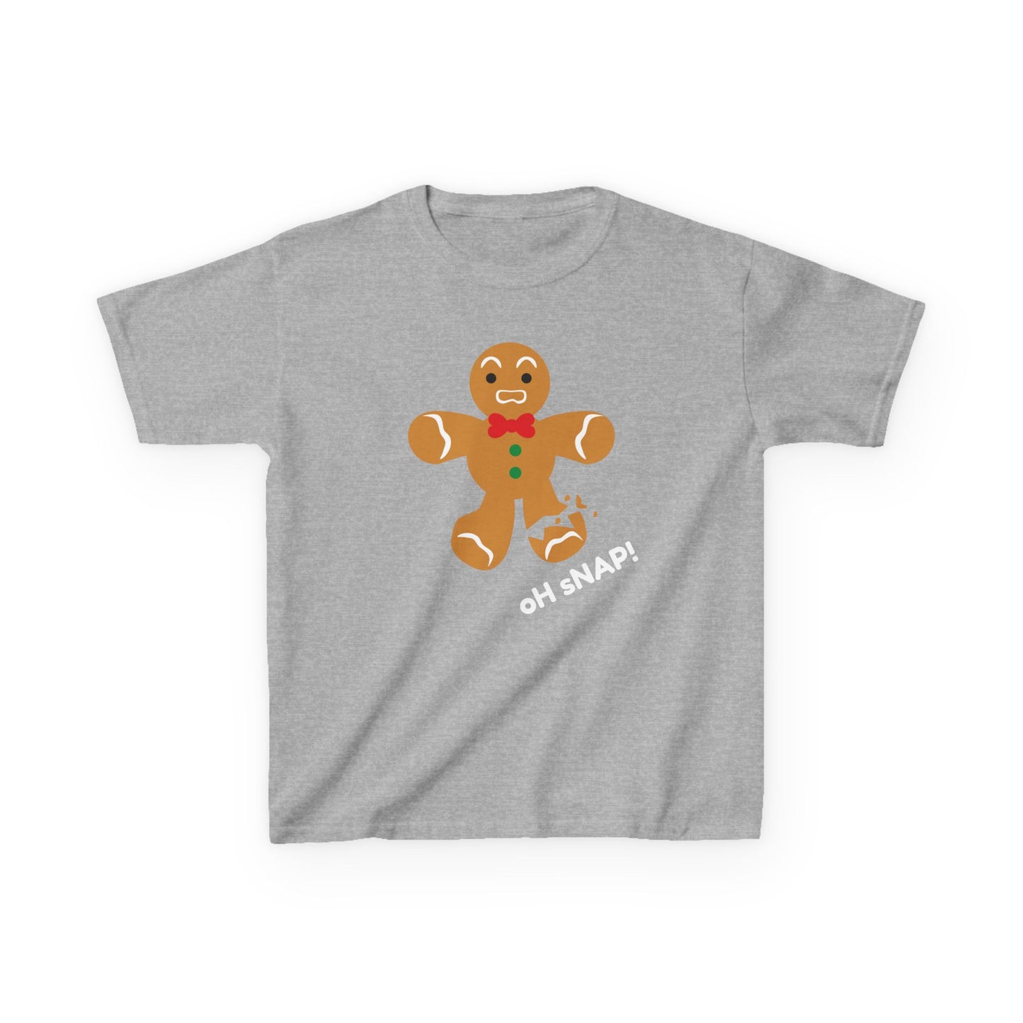 Oh Snap! Broken Gingerbread boy Kids Tee - Funny Holiday Shirt for Christmas and Gingerbread Fans