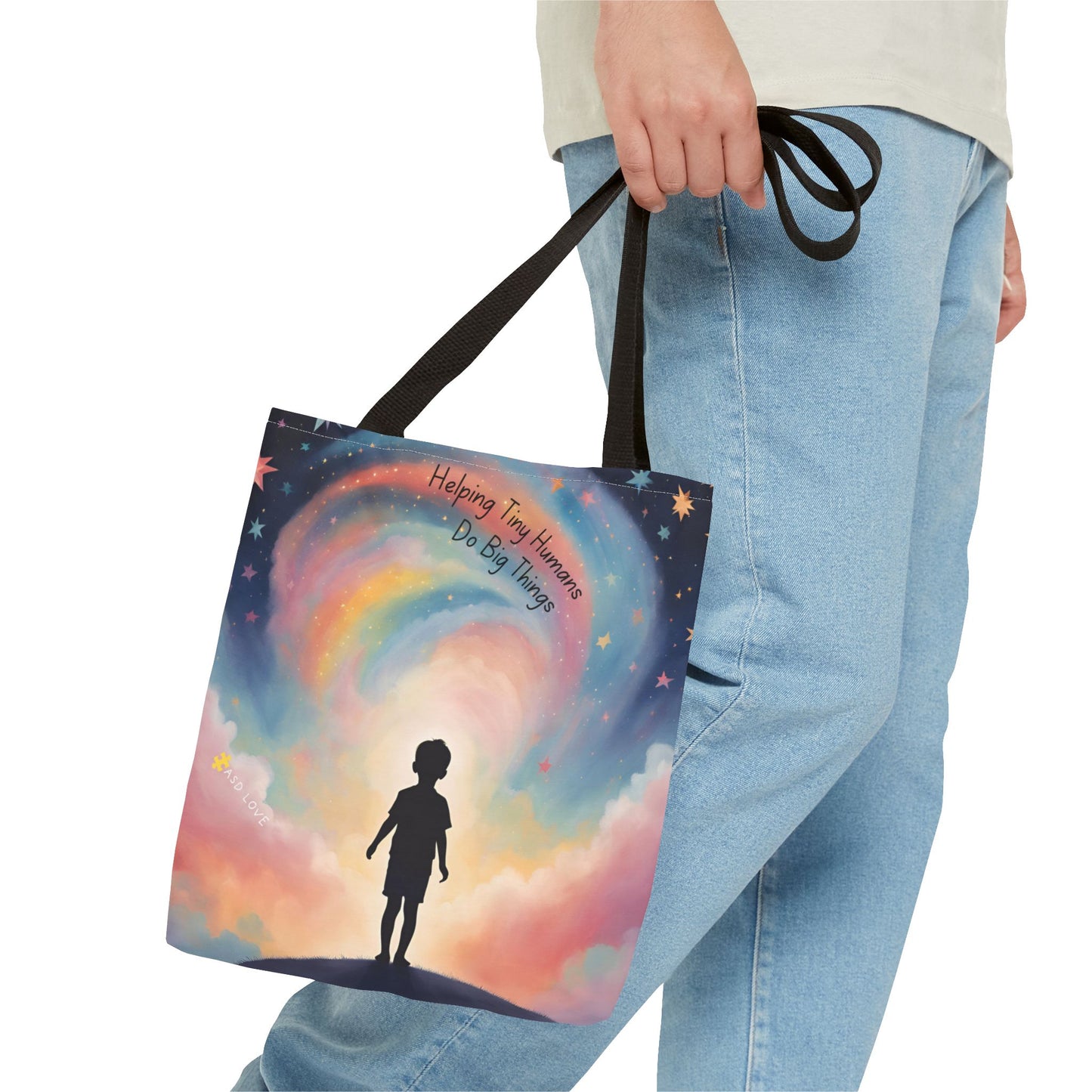 Helping Tiny Humans Do Big Things Tote - Inspiring Kids to Reach for the Stars