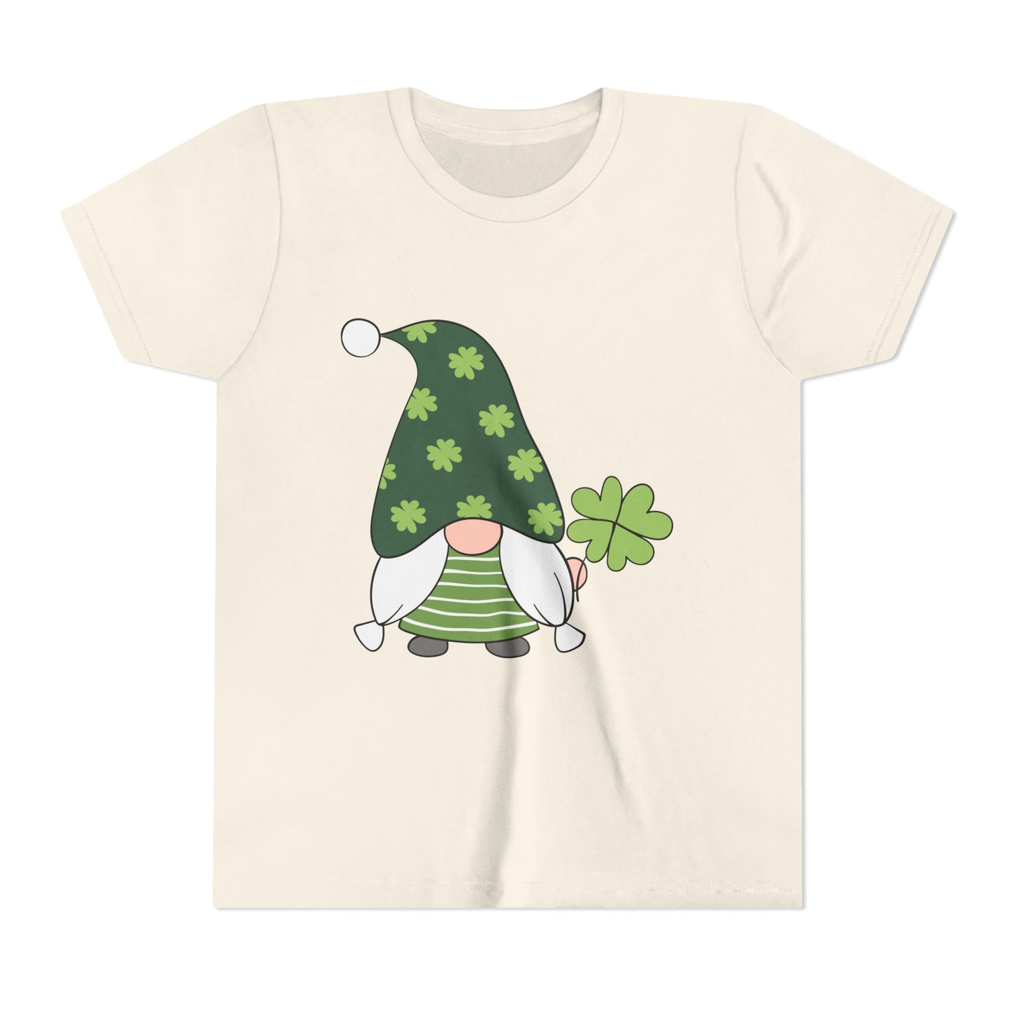 Shamrock Gnome Youth Tee | St. Patrick's Day Clover Kids Shirt
