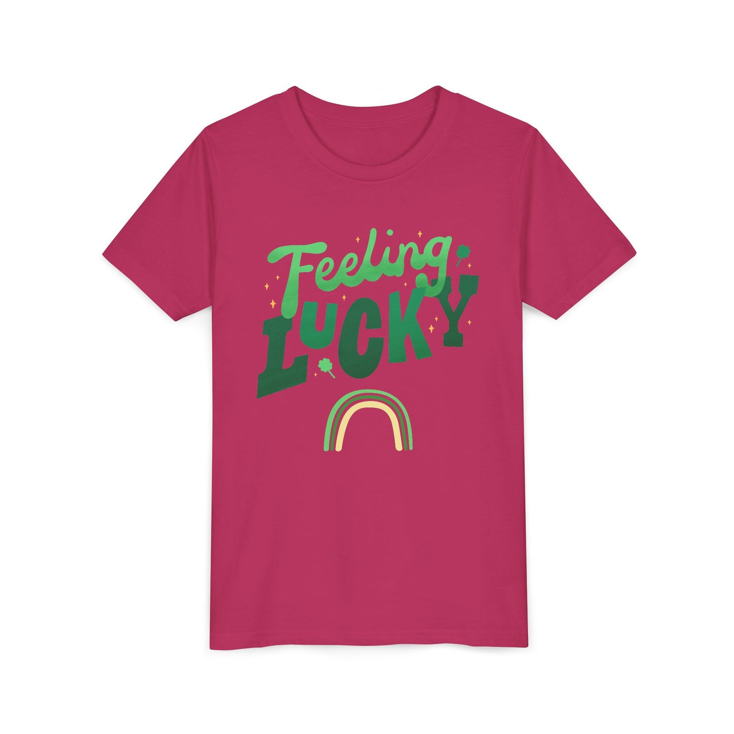 Feeling Lucky rainbow Youth Tee | St. Patrick's Day kids shirt