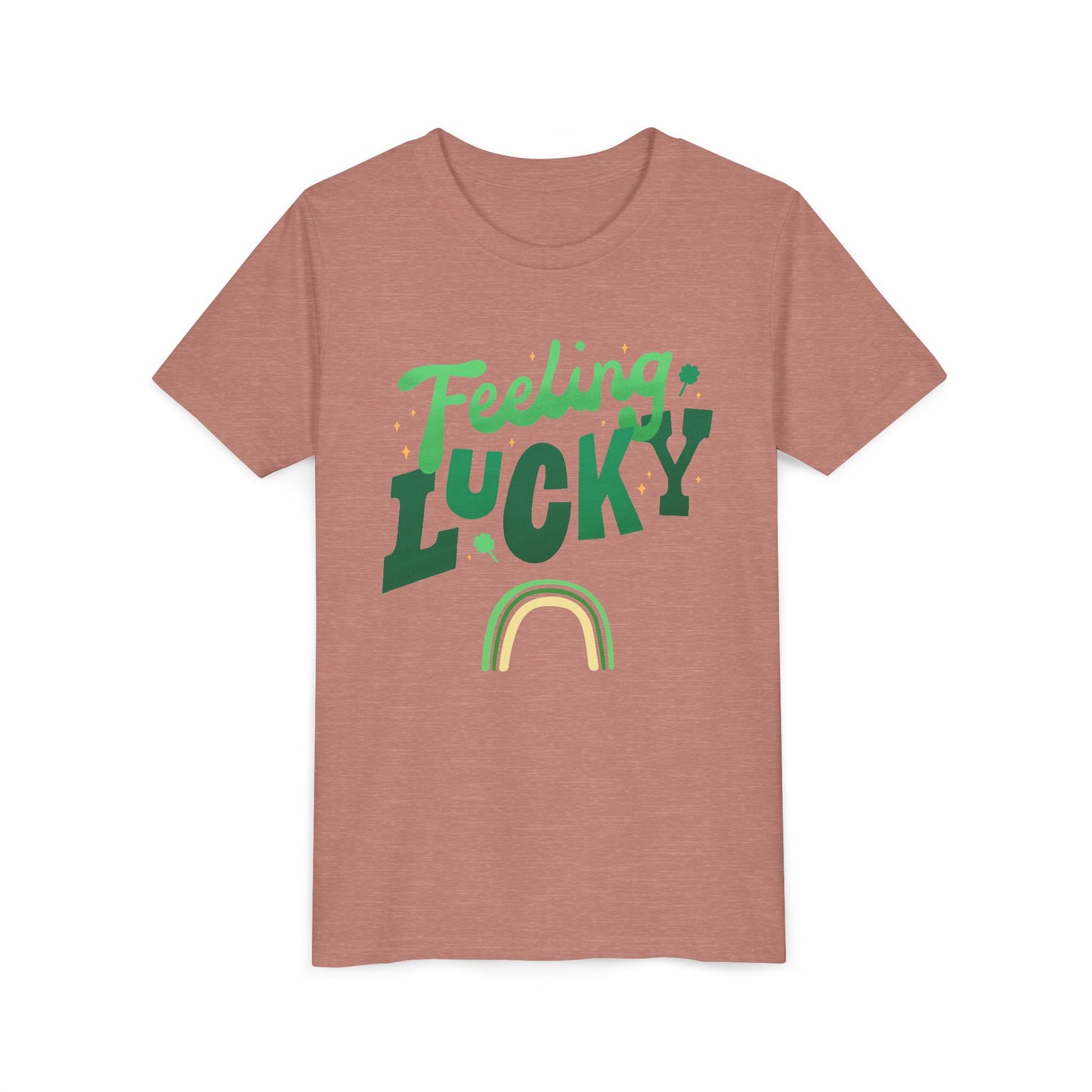 Feeling Lucky rainbow Youth Tee | St. Patrick's Day kids shirt