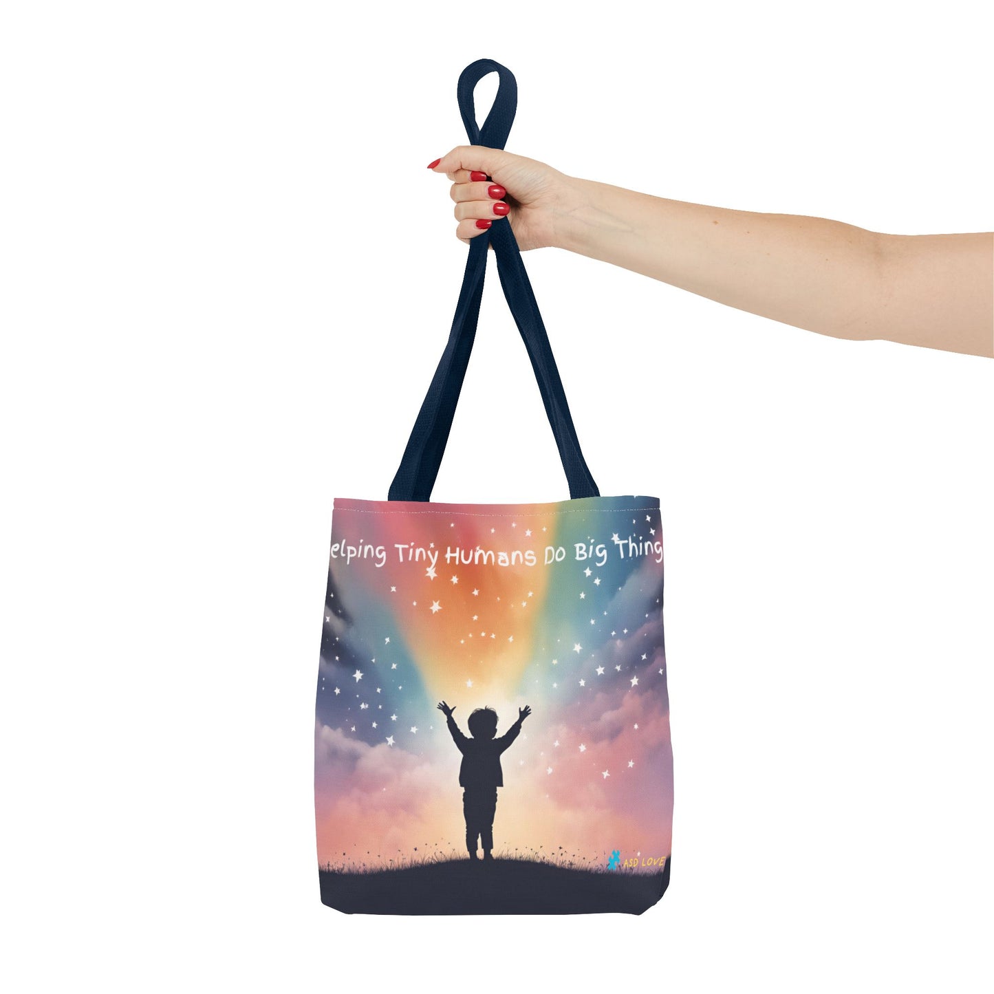 Helping Tiny Humans Do Big Things Tote - Inspiring Kids to Reach for the Stars