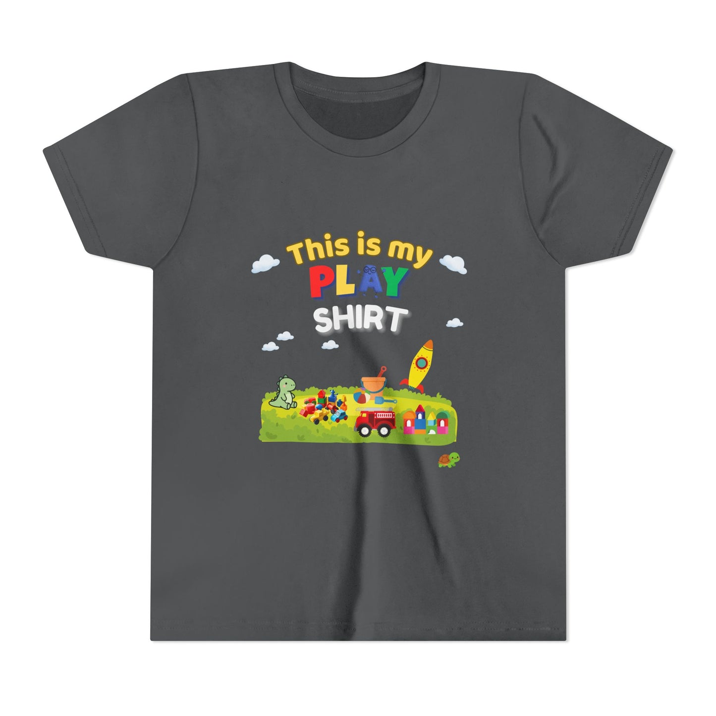 This is My Play Shirt Youth Tee | Toy Rocket, Blocks, Truck Kids Shirt