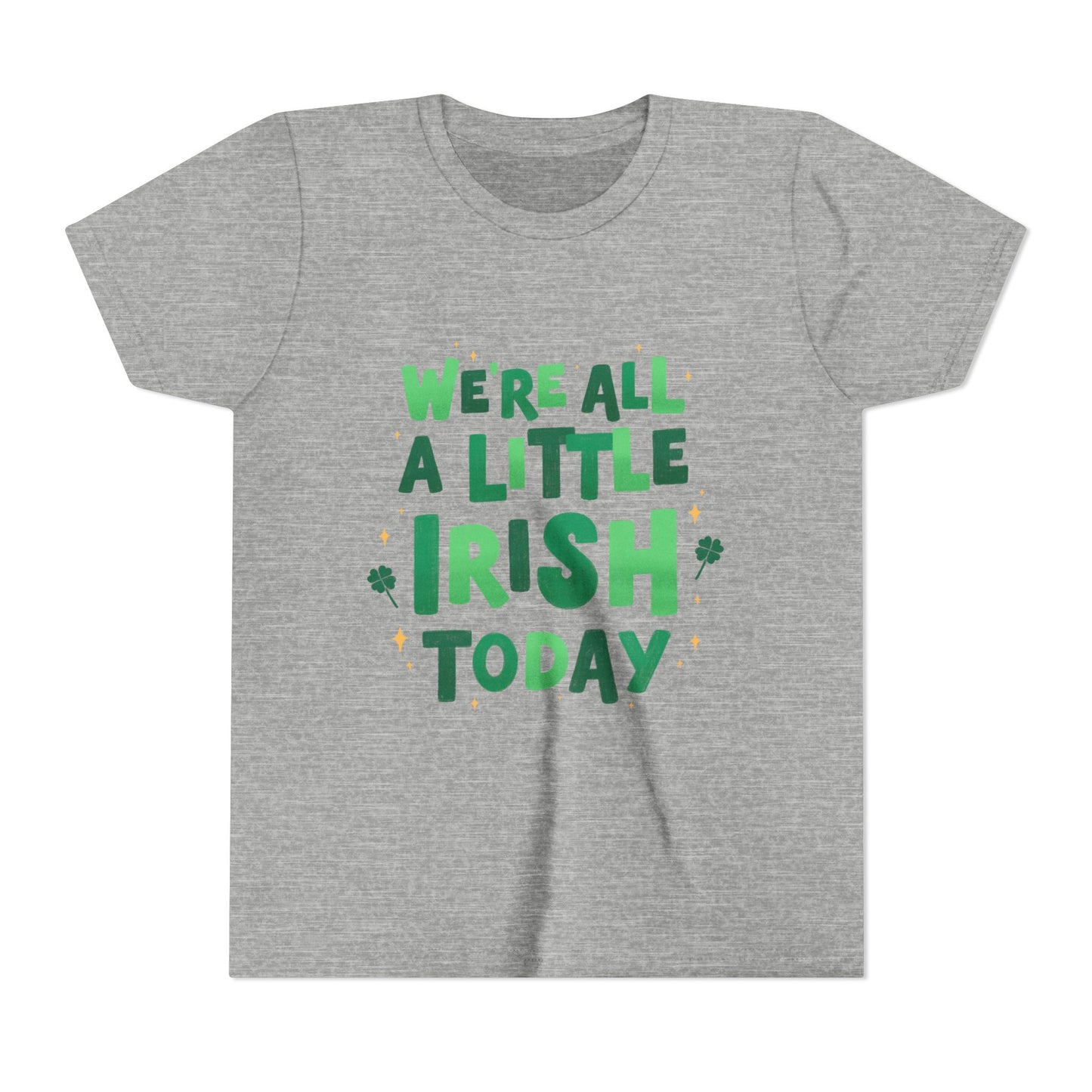 We are All A Little Irish Today Youth Tee | St. Patricks Day Shamrock Shirt