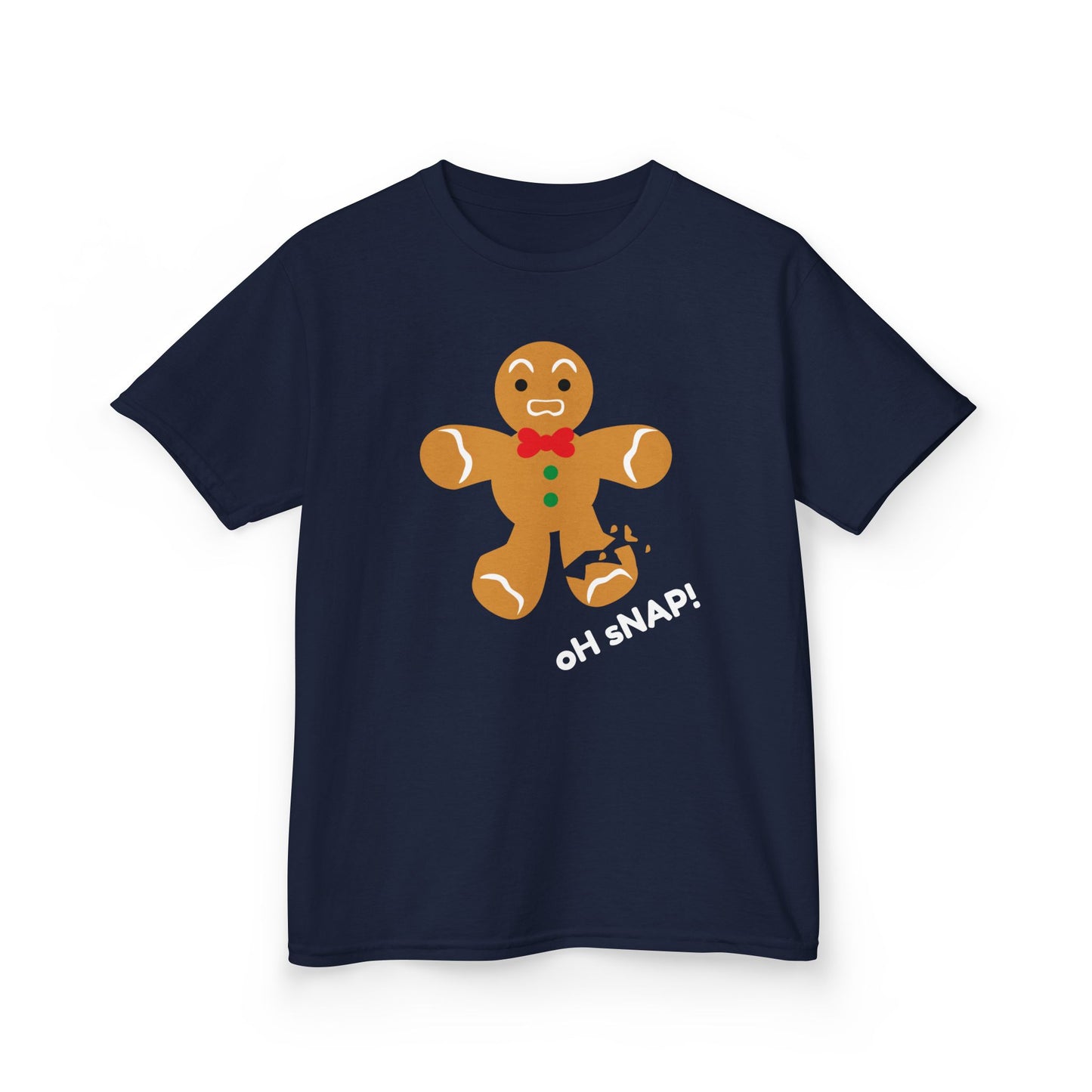 Oh Snap! Broken Gingerbread boy Kids Tee - Funny Holiday Shirt for Christmas and Gingerbread Fans