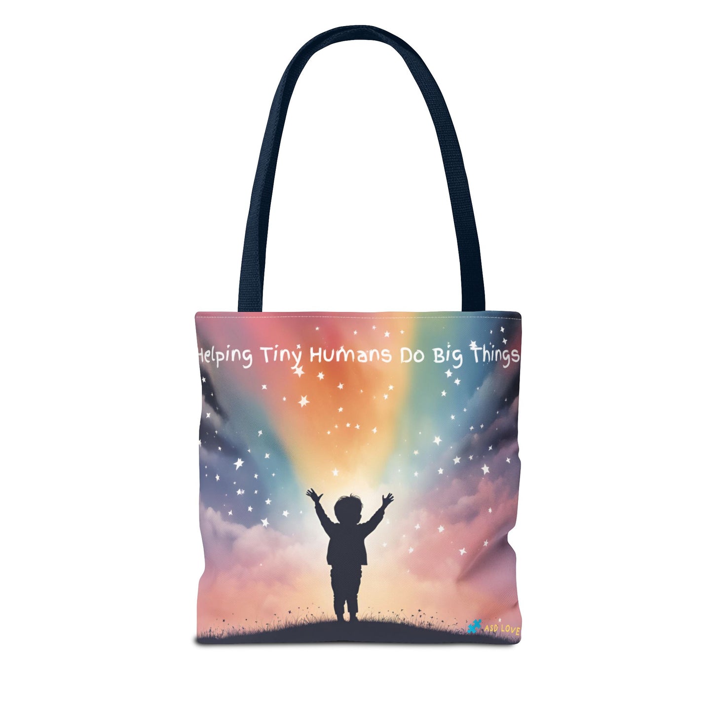 Helping Tiny Humans Do Big Things Tote - Inspiring Kids to Reach for the Stars
