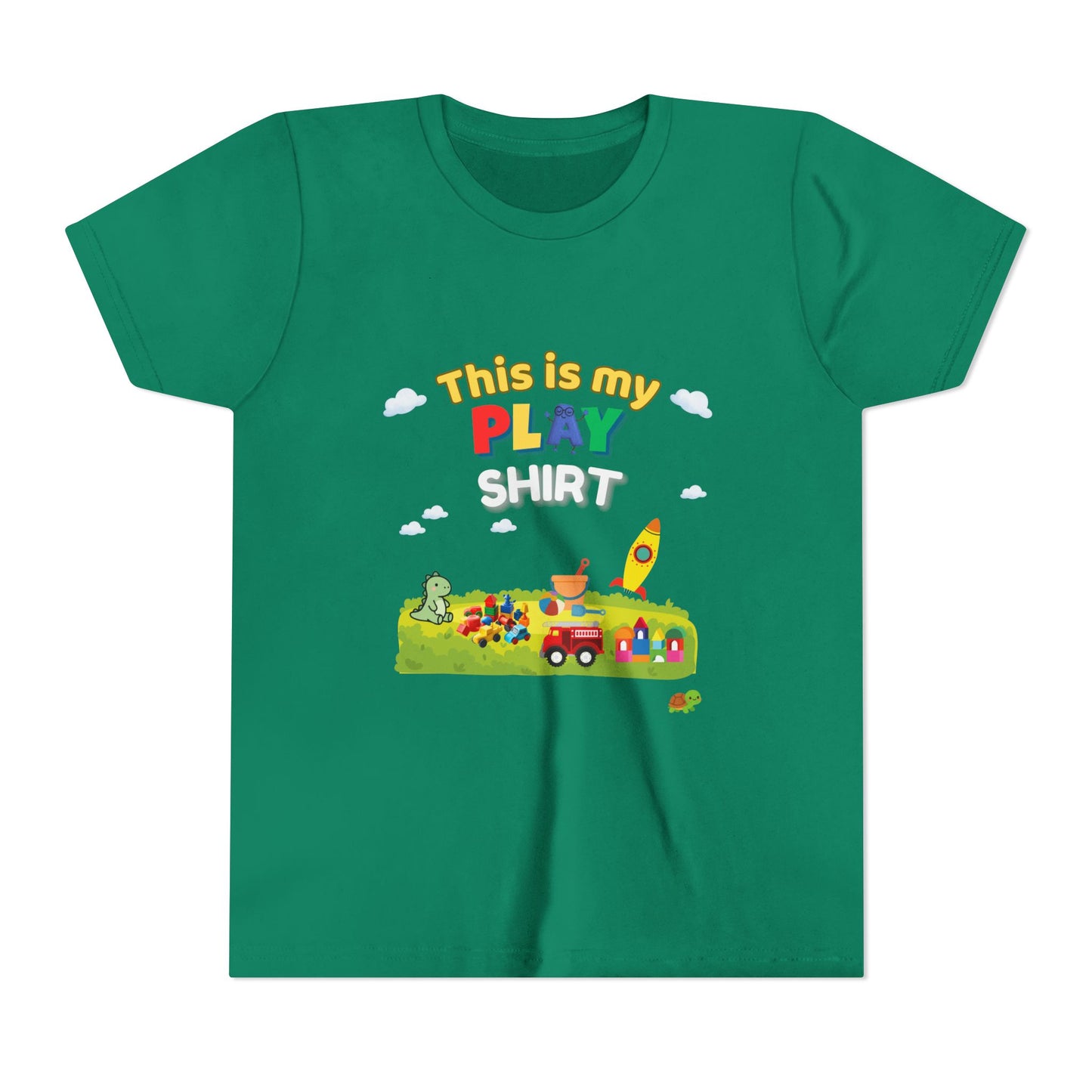 This is My Play Shirt Youth Tee | Toy Rocket, Blocks, Truck Kids Shirt