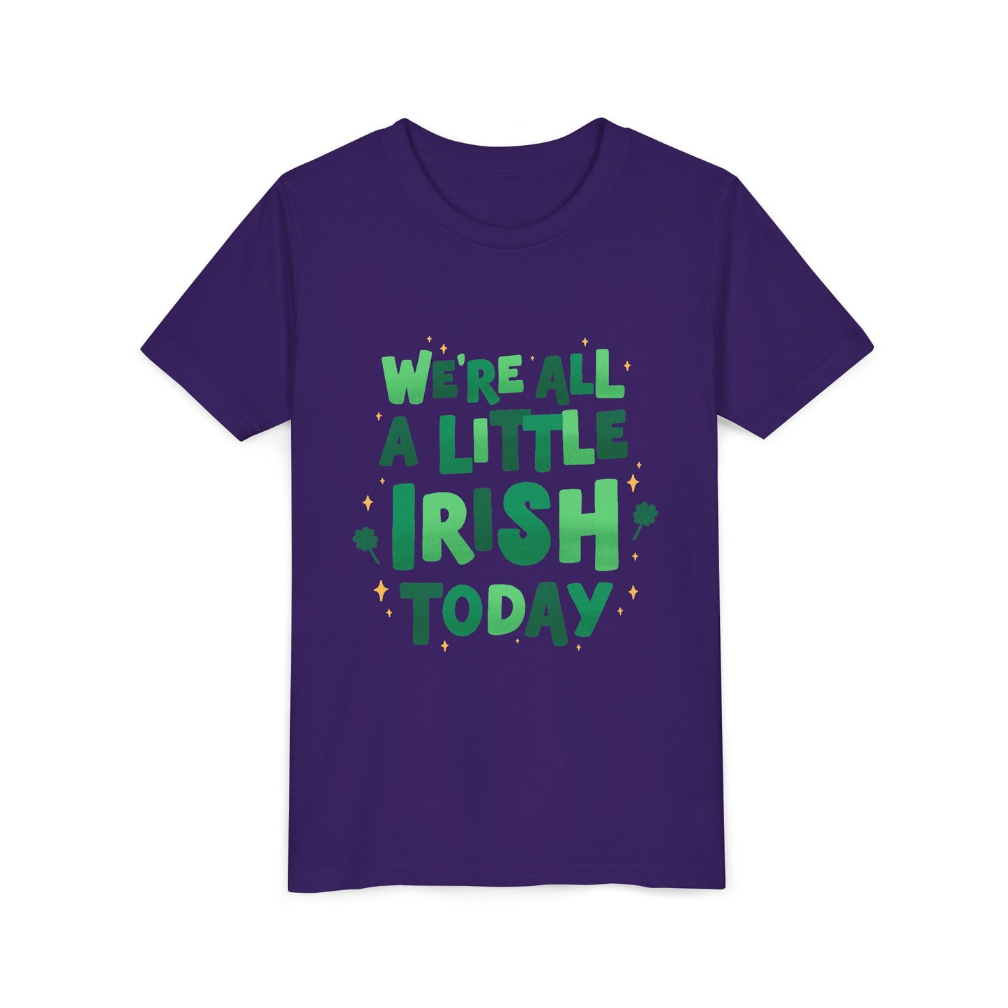We are All A Little Irish Today Youth Tee | St. Patricks Day Shamrock Shirt