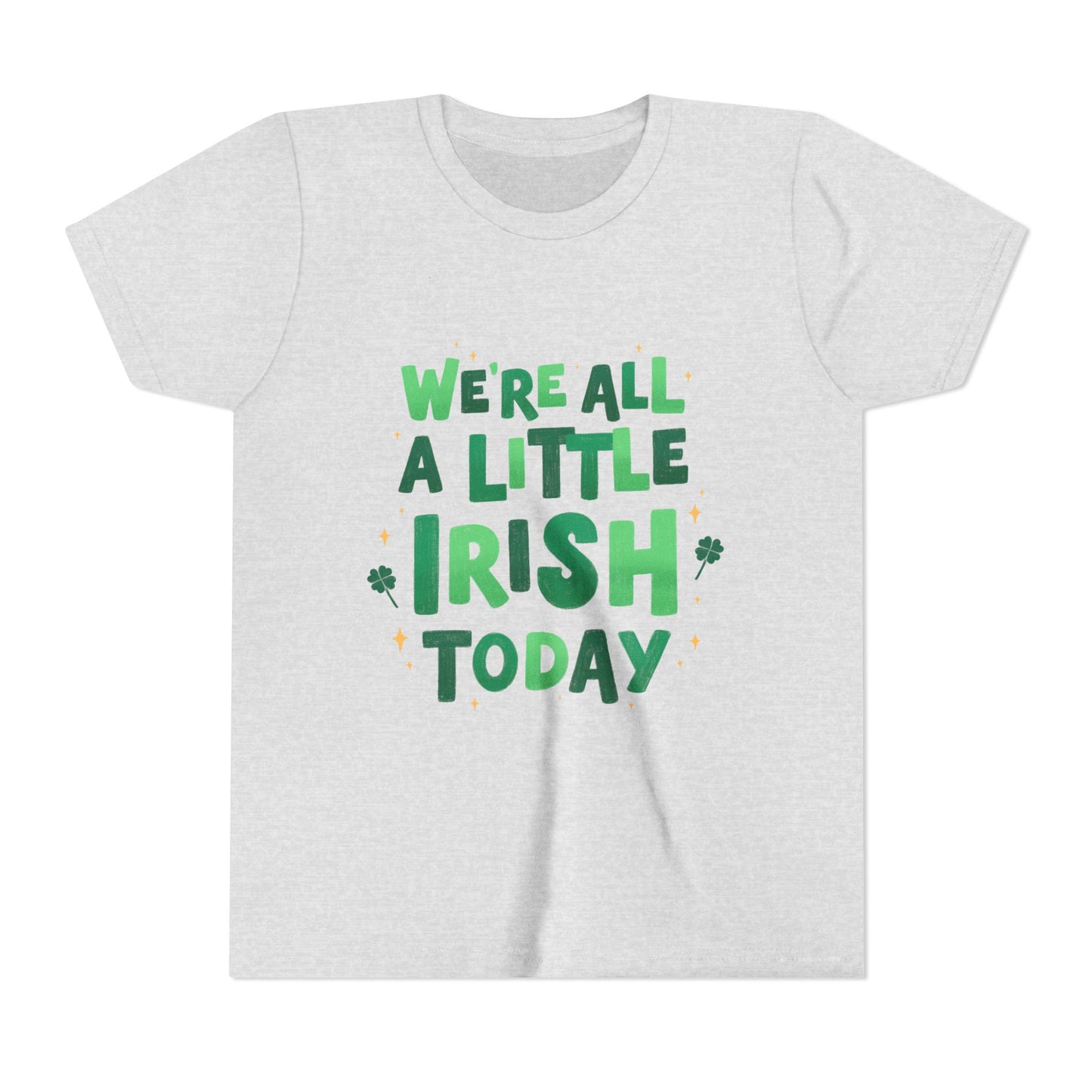 We are All A Little Irish Today Youth Tee | St. Patricks Day Shamrock Shirt