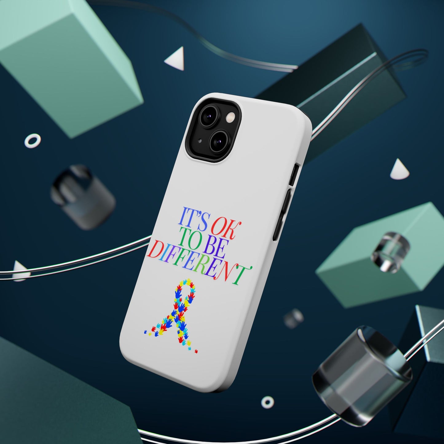 Autism Support Ribbon: It's Okay to Be Different - ASD Awareness Phone Case