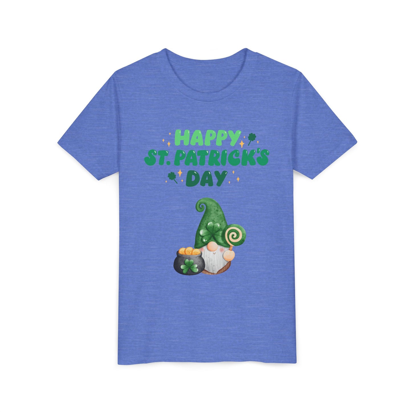 Happy St. Patrick's Day Gnome Youth Tee | Shamrock, Pot of Gold