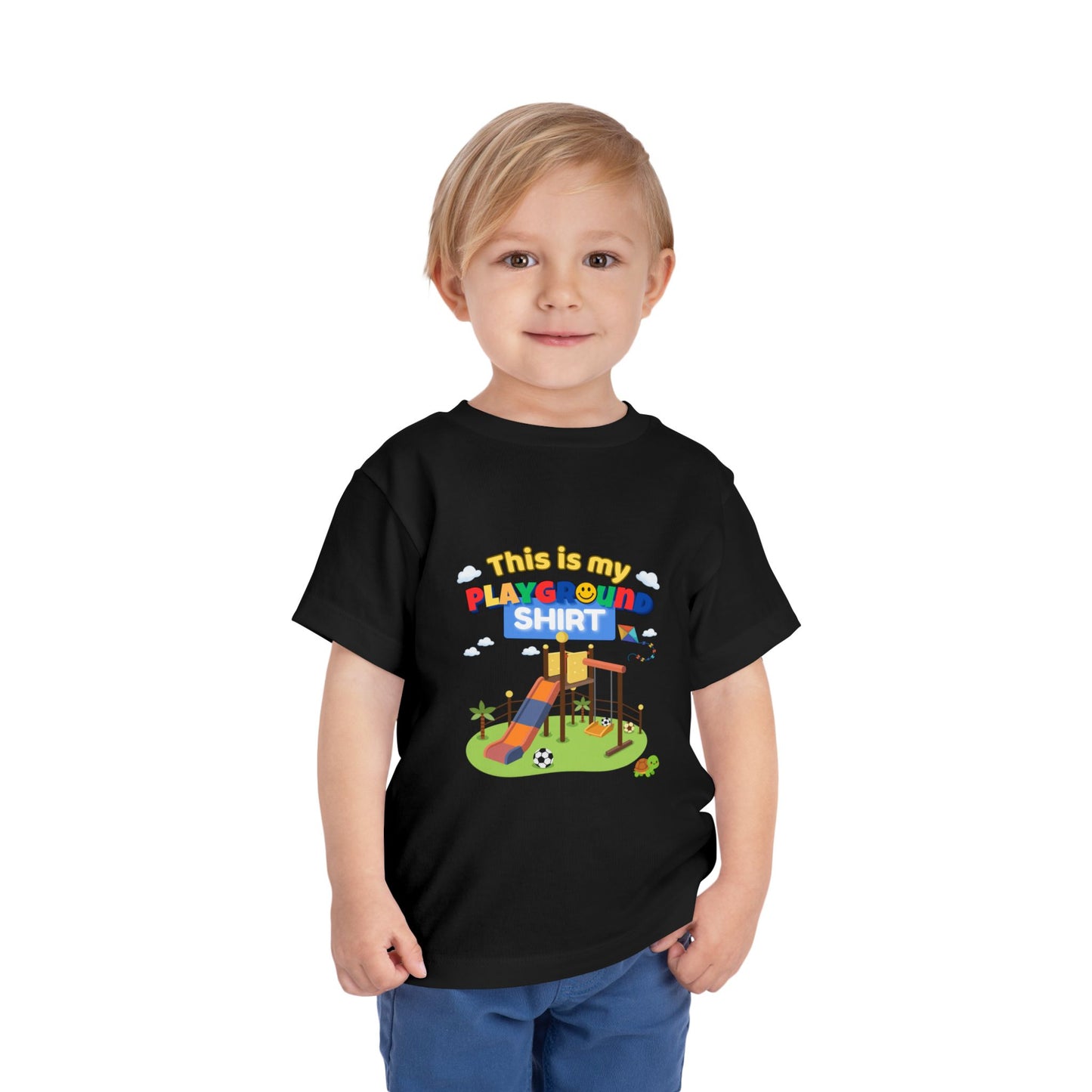 Playground Illustration Toddler Tee | Kids Slide Park Shirt