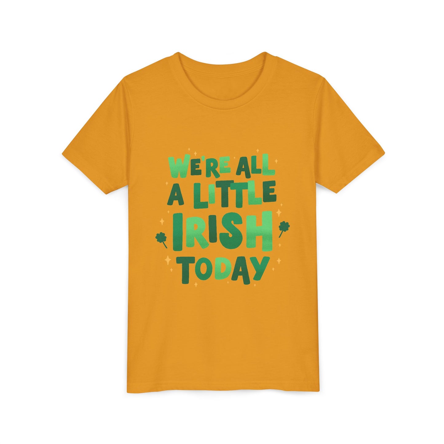 We are All A Little Irish Today Youth Tee | St. Patricks Day Shamrock Shirt