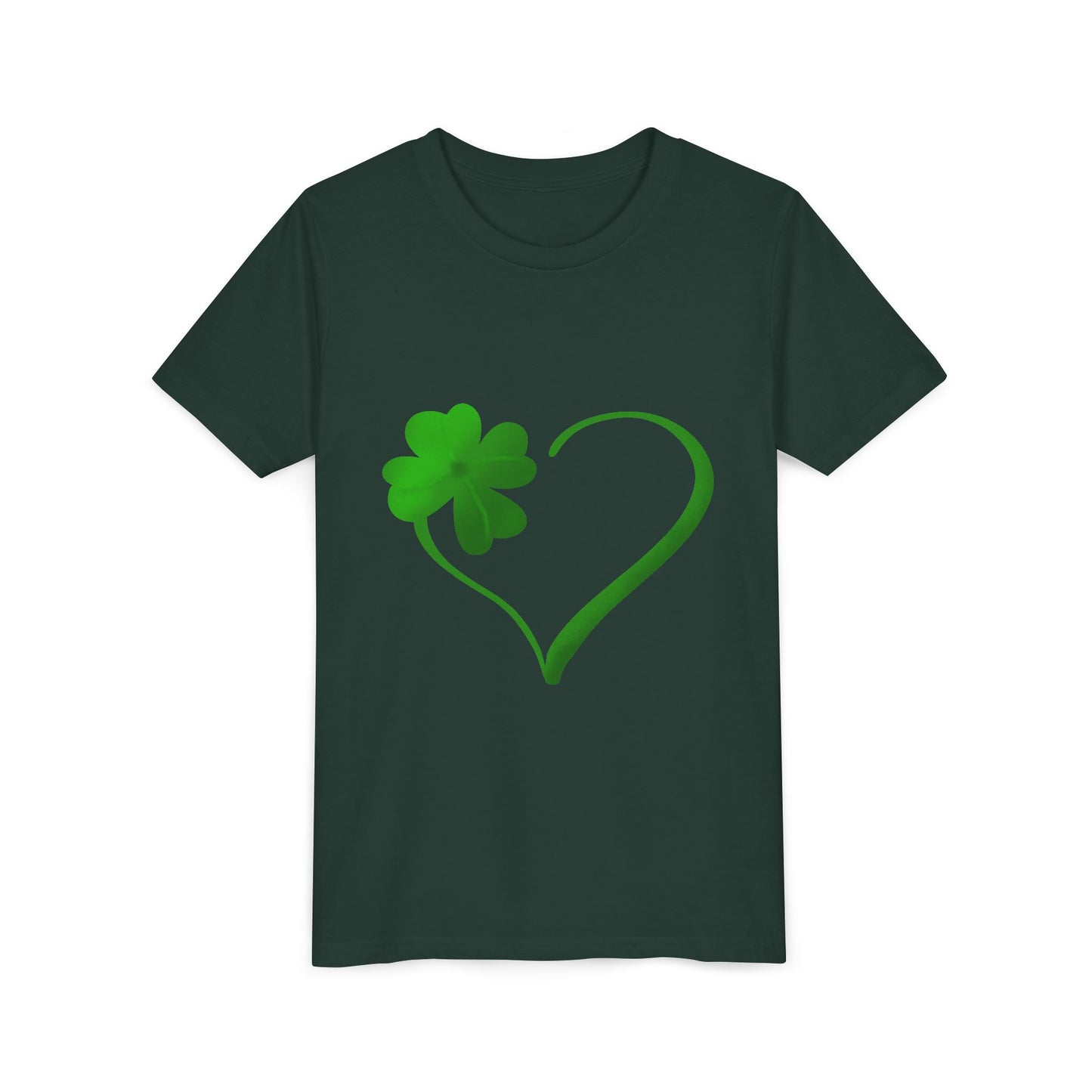 Shamrock Heart Youth Tee | St. Patrick's Day Clover Kids Shirt