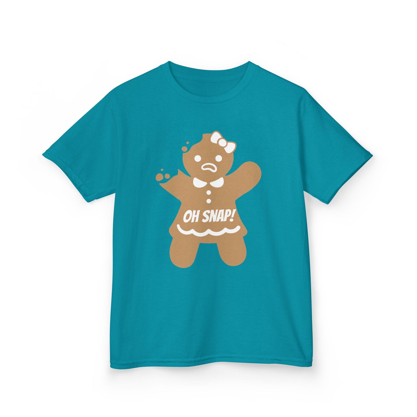 Oh Snap! Broken Gingerbread Girl, Kids Tee - Funny Holiday Shirt for Christmas and Gingerbread lovers