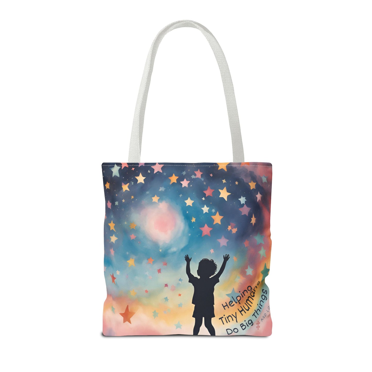 Helping Tiny Humans Do Big Things Tote - Inspiring Kids to Reach for the Stars