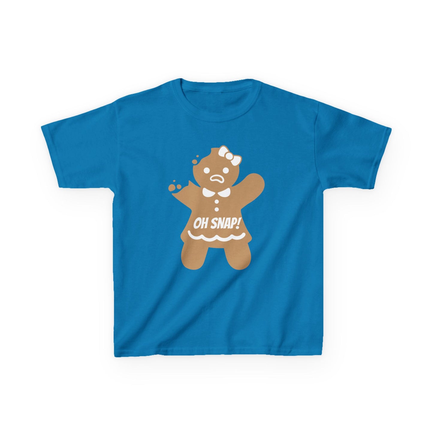 Oh Snap! Broken Gingerbread Girl, Kids Tee - Funny Holiday Shirt for Christmas and Gingerbread lovers