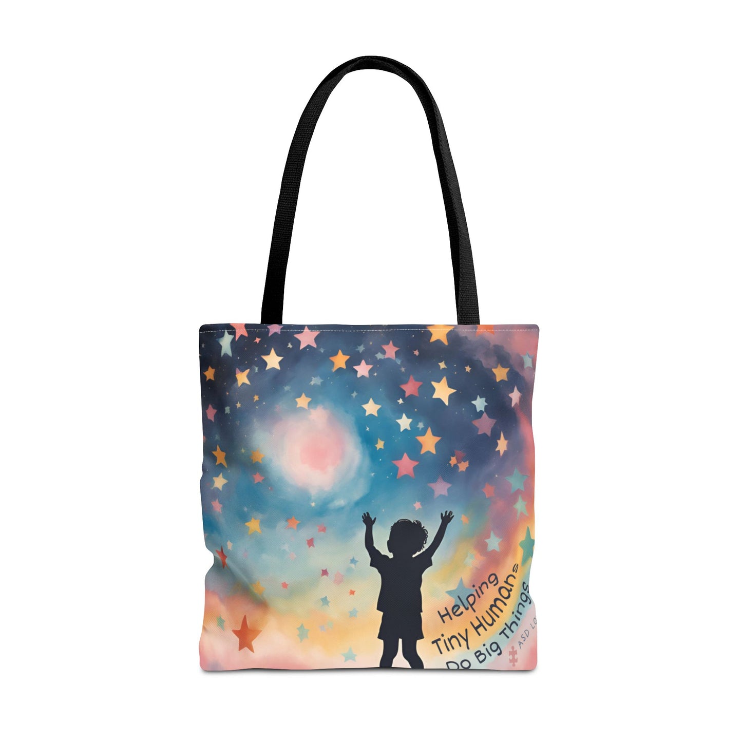 Helping Tiny Humans Do Big Things Tote - Inspiring Kids to Reach for the Stars