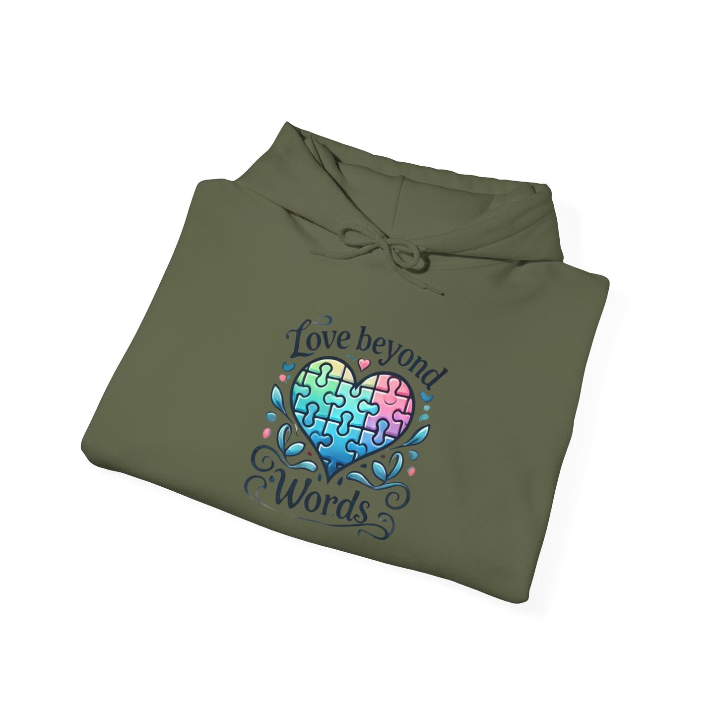 Love Beyond Words - Autism Awareness Hoodie - Cozy Unisex Sweatshirt for Warmth & Connection, Perfect for Gifts, Casual Wear, Gatherings