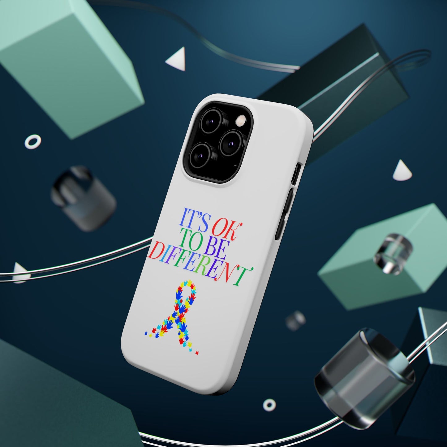 Autism Support Ribbon: It's Okay to Be Different - ASD Awareness Phone Case