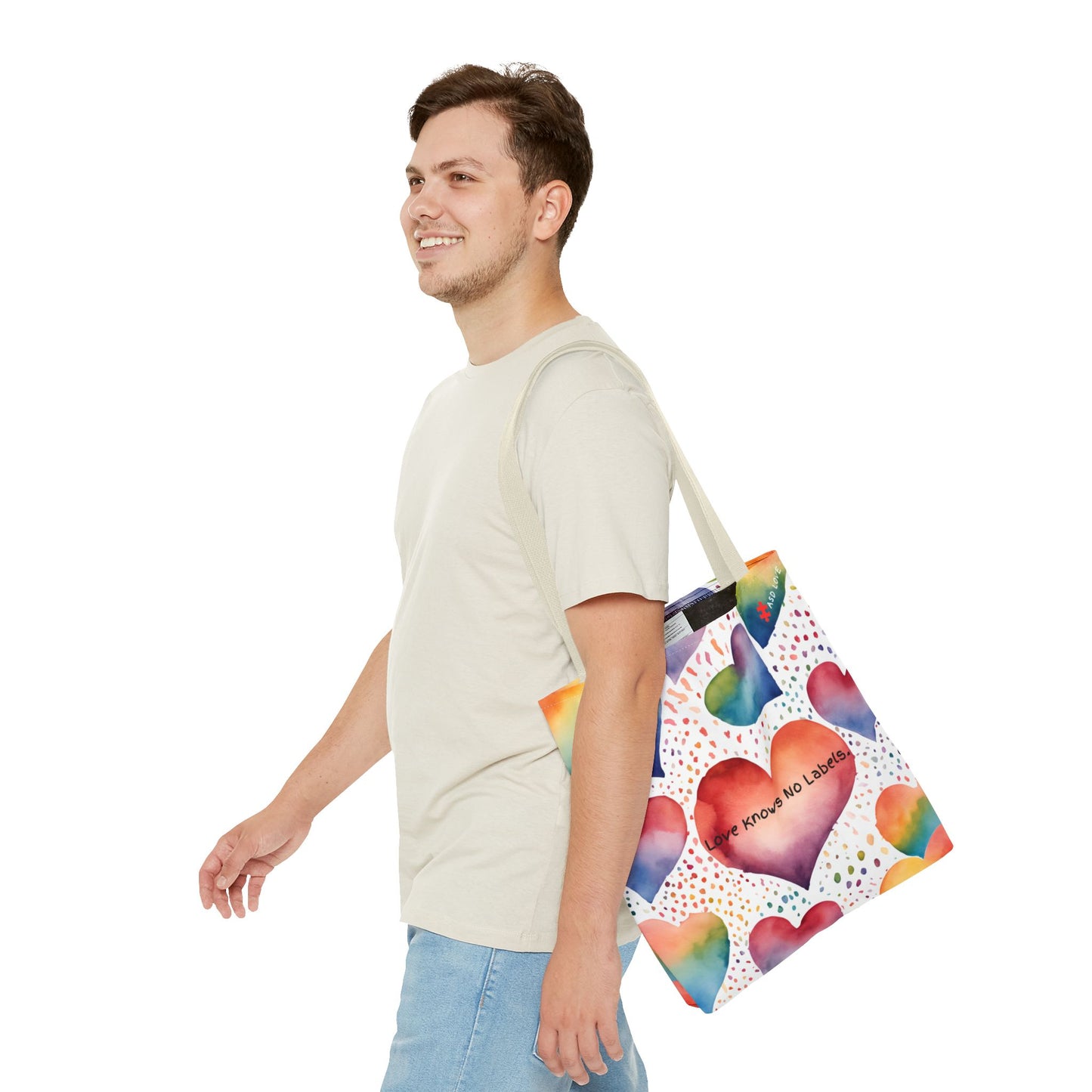 Love Knows No Labels Heart Balloons Tote Bag - Rise Above Division