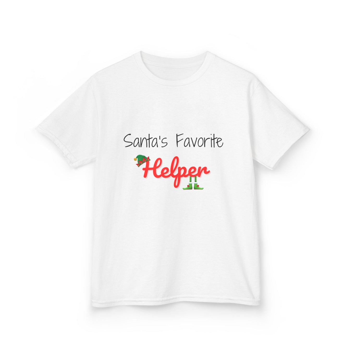 Santa's Favorite Helper Kids Tee - Cute Christmas Shirt for Boys and Girls