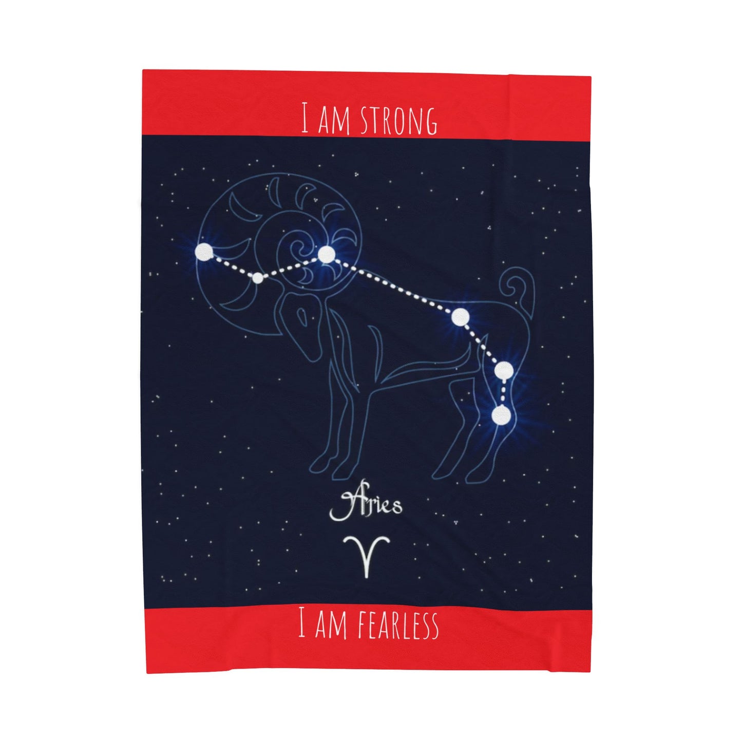 Aries Constellation Blanket - "I Am Strong, I Am Fearless"