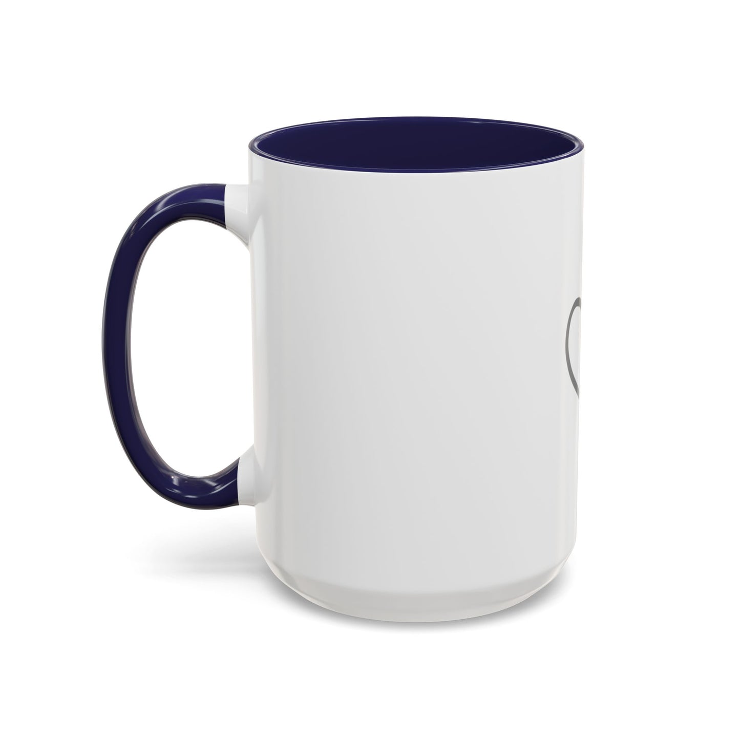 P.S. I Hope You Feel Beautiful Today - Accent Coffee Mug | Inspirational Ceramic Cup with Color Handle (11, 15oz) - Black Heart