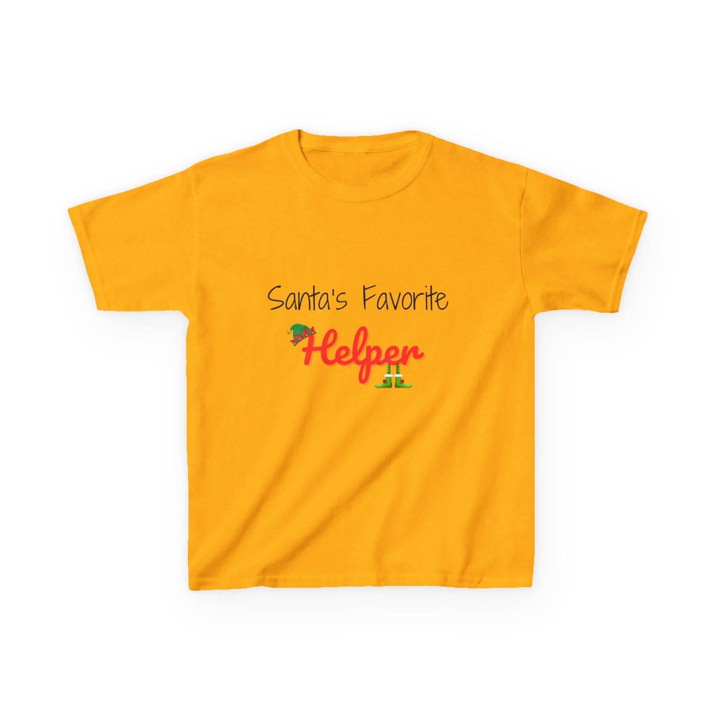 Santa's Favorite Helper Kids Tee - Cute Christmas Shirt for Boys and Girls