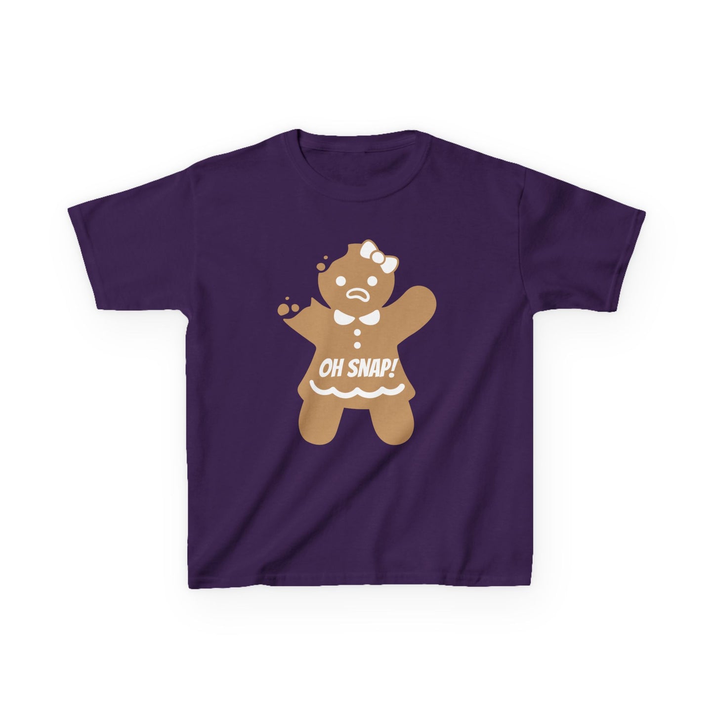 Oh Snap! Broken Gingerbread Girl, Kids Tee - Funny Holiday Shirt for Christmas and Gingerbread lovers