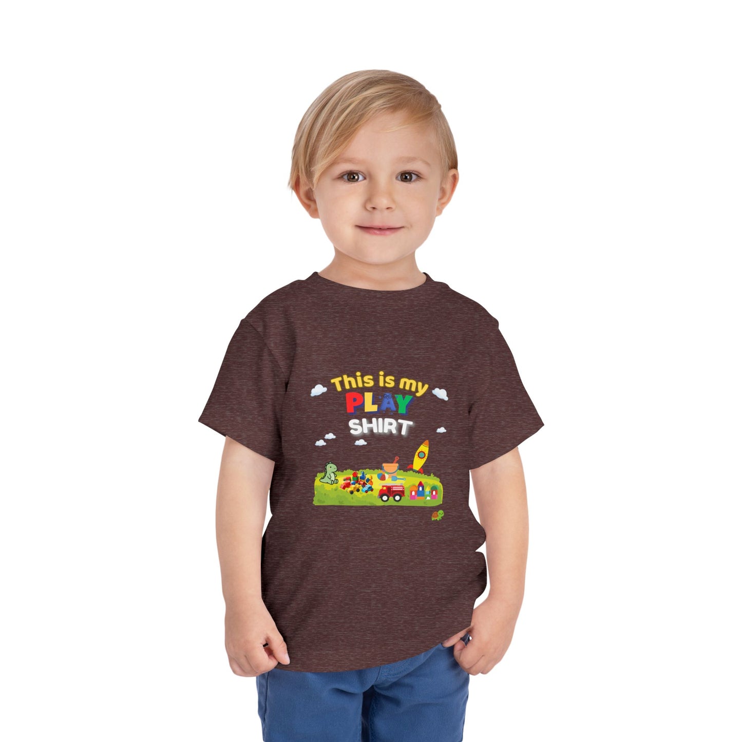 This Is My Play Shirt Toddler Tee | Toy Train, Blocks, Rocket