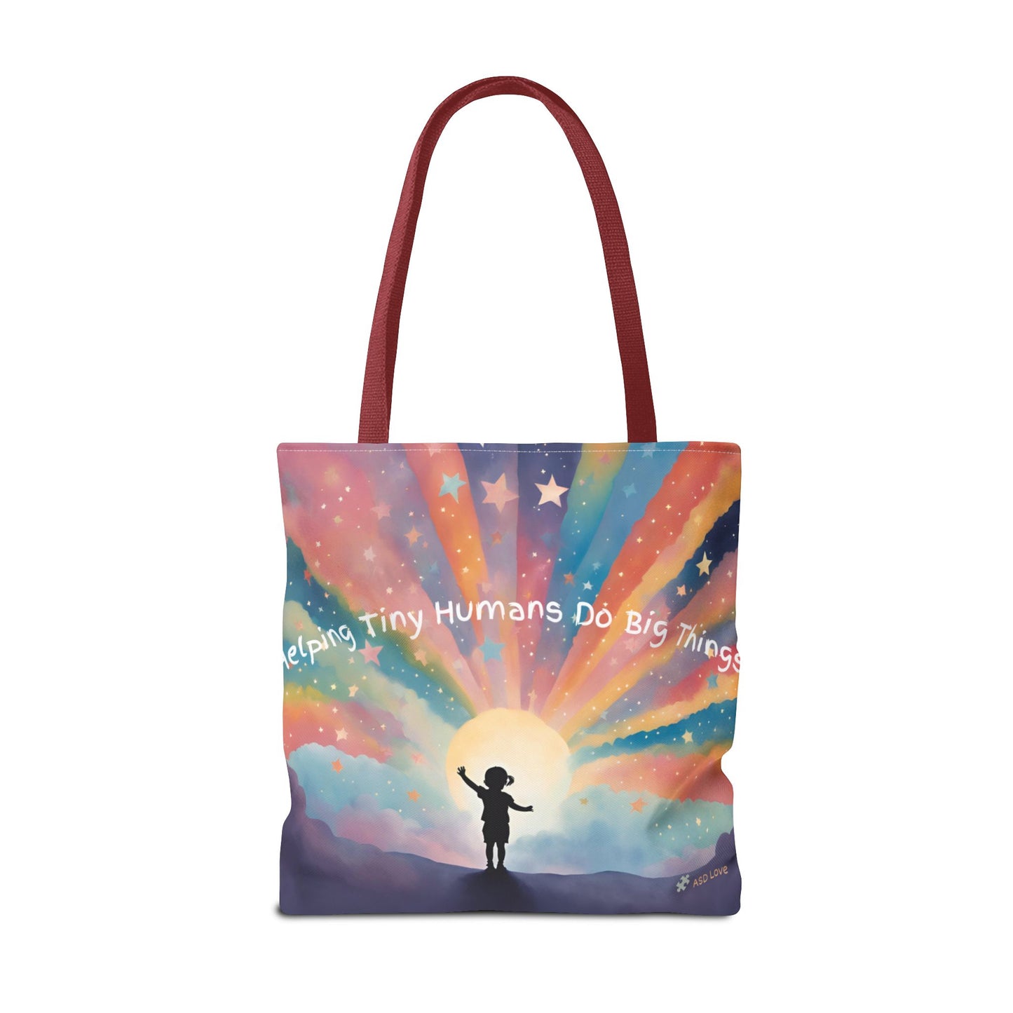 Helping Tiny Humans Do Big Things Tote - Inspiring Kids to Reach for the Stars