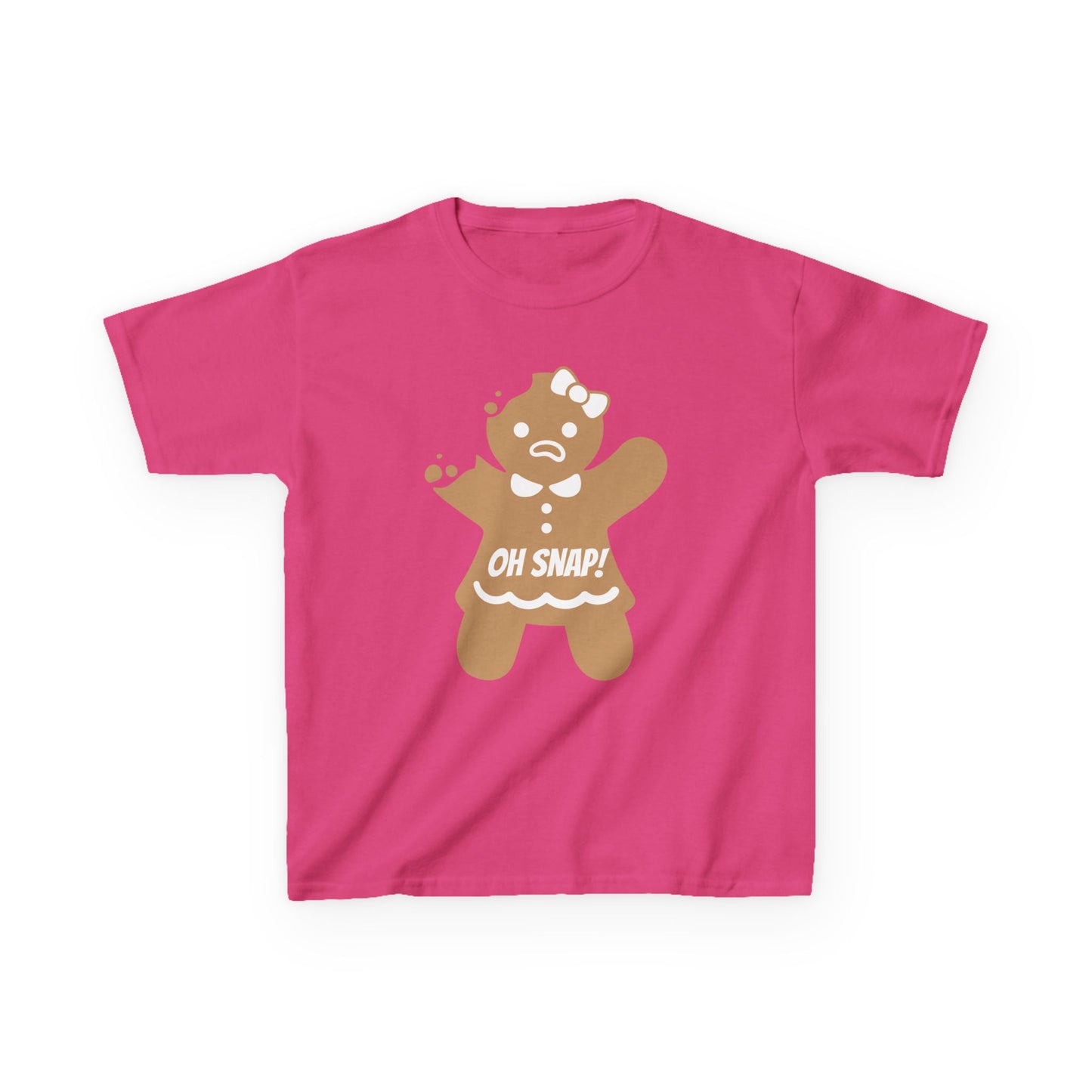 Oh Snap! Broken Gingerbread Girl, Kids Tee - Funny Holiday Shirt for Christmas and Gingerbread lovers