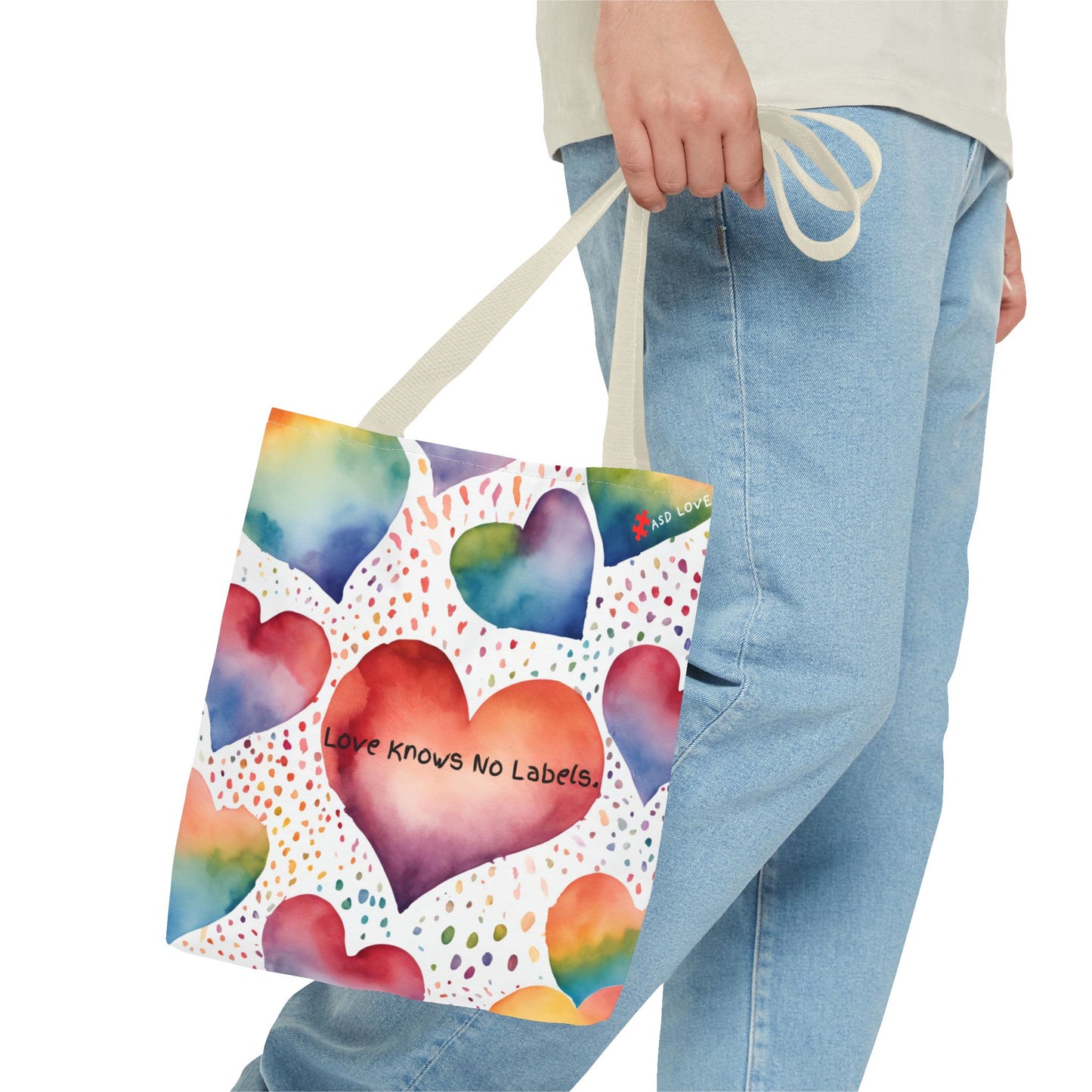 Love Knows No Labels Heart Balloons Tote Bag - Rise Above Division