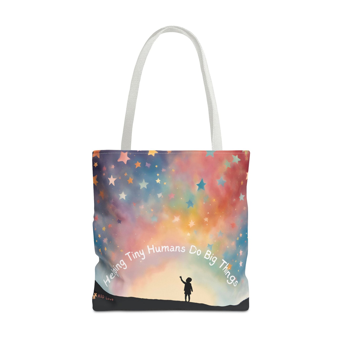 Helping Tiny Humans Do Big Things Tote - Inspiring Kids to Reach for the Stars