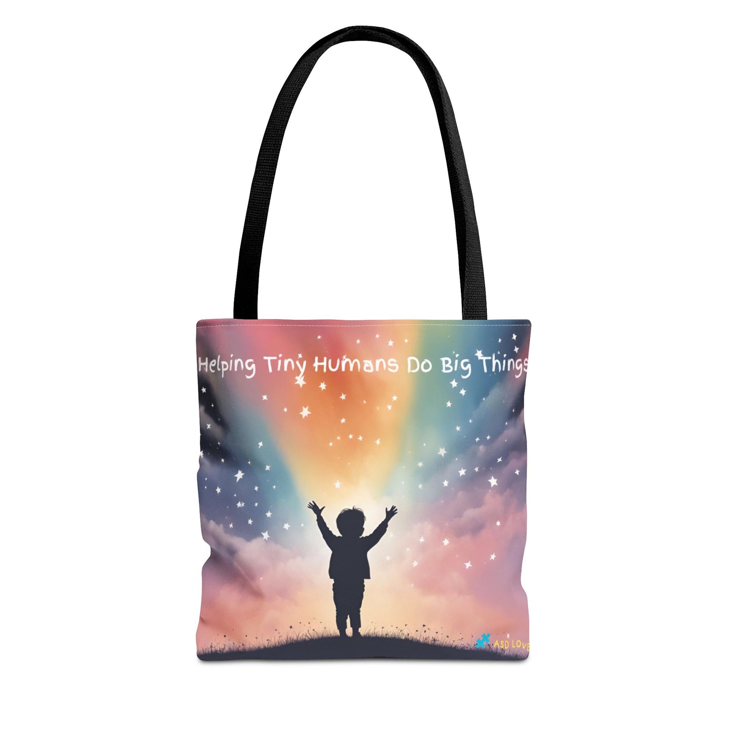 Helping Tiny Humans Do Big Things Tote - Inspiring Kids to Reach for the Stars