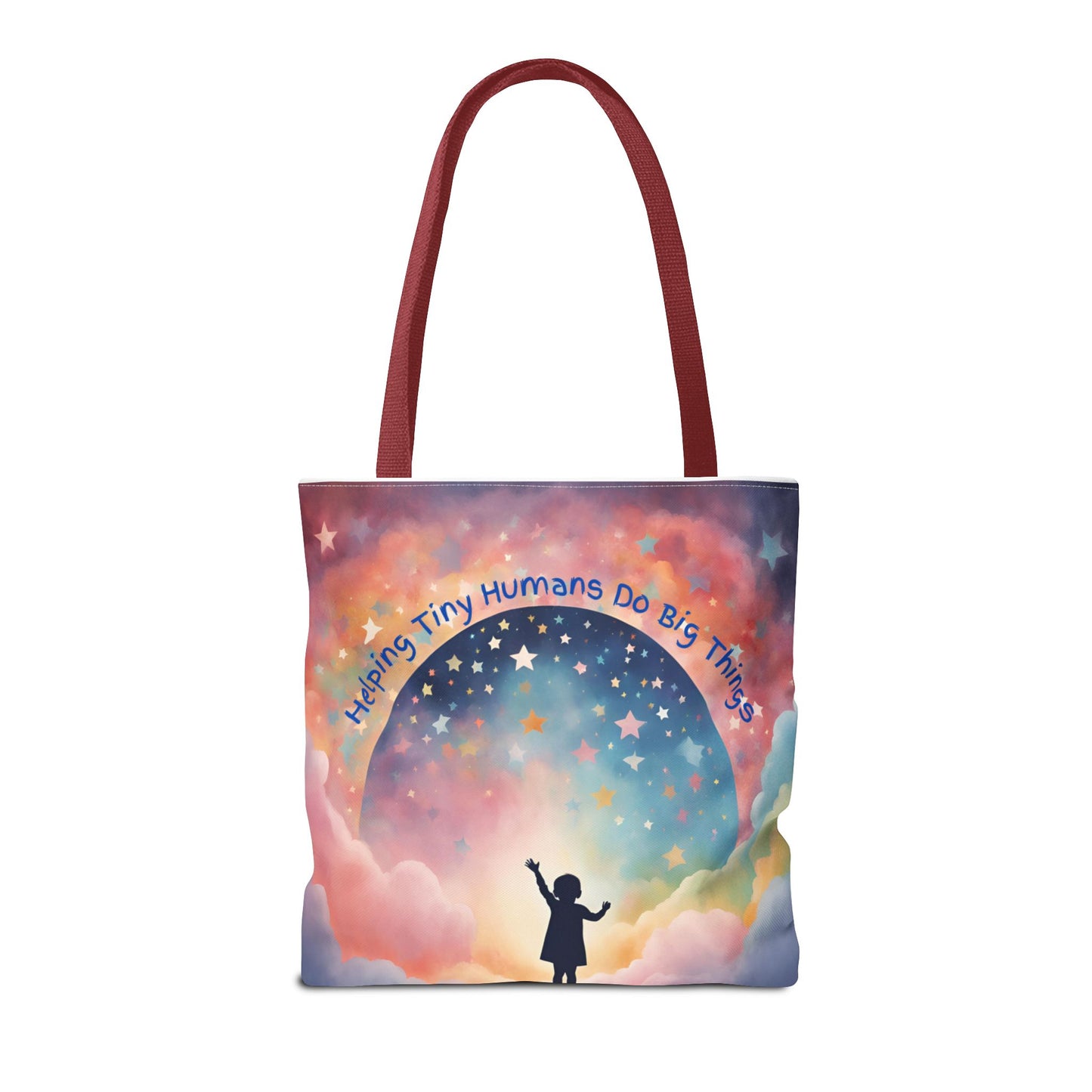 Helping Tiny Humans Do Big Things Tote - Inspiring Kids to Reach for the Stars