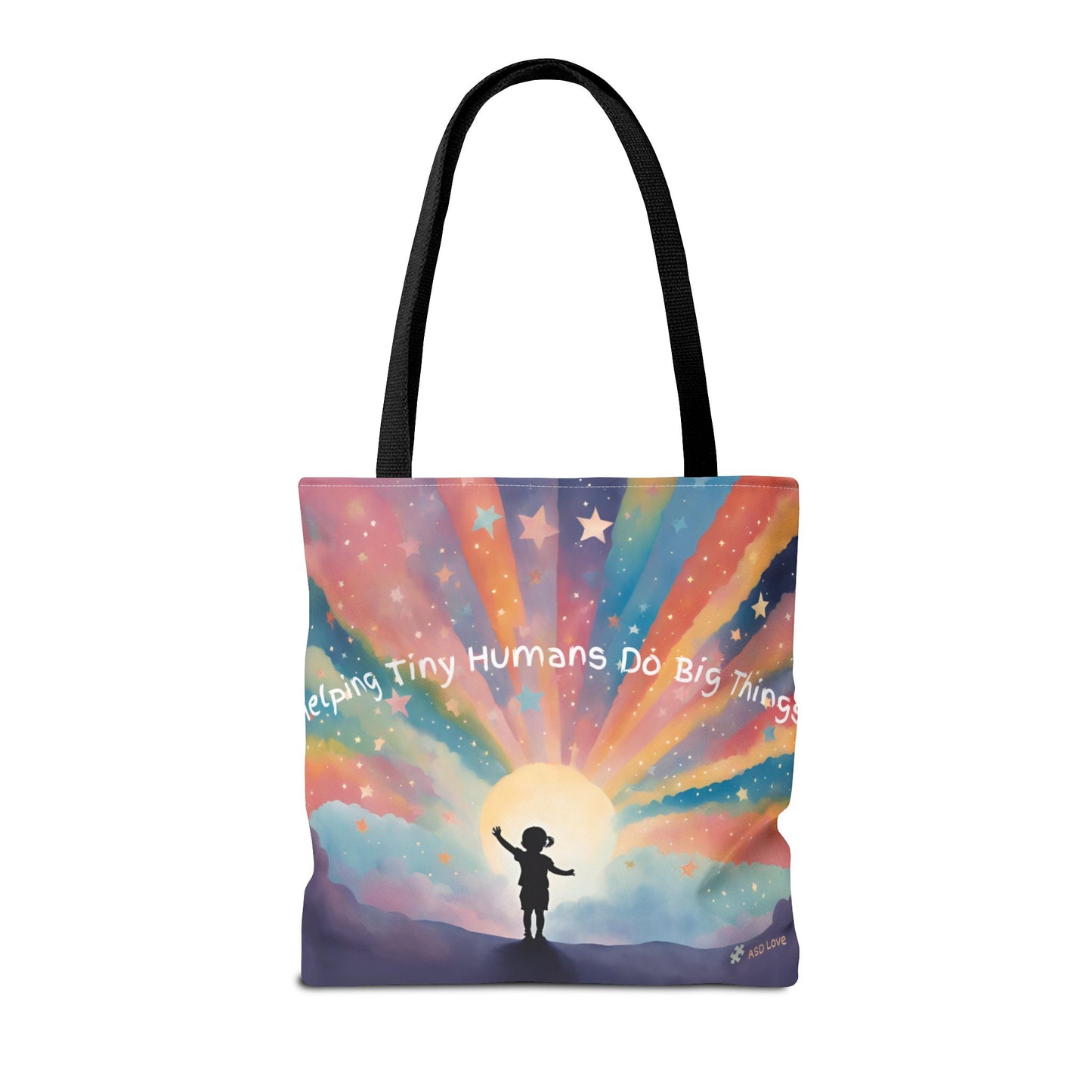 Helping Tiny Humans Do Big Things Tote - Inspiring Kids to Reach for the Stars