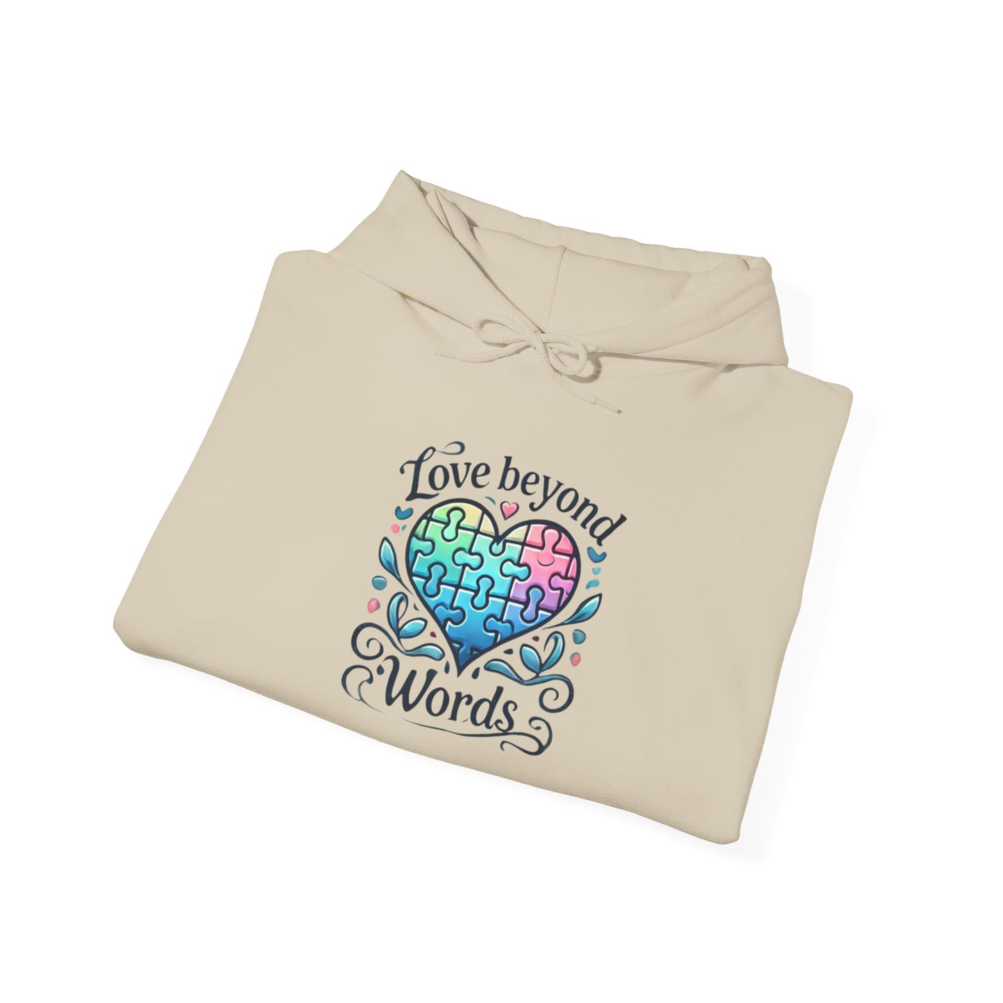 Love Beyond Words - Autism Awareness Hoodie - Cozy Unisex Sweatshirt for Warmth & Connection, Perfect for Gifts, Casual Wear, Gatherings