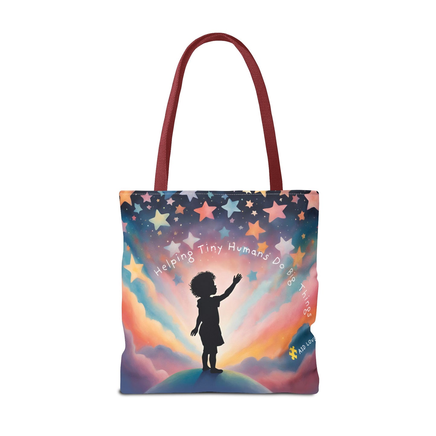 Helping Tiny Humans Do Big Things Tote - Inspiring Kids to Reach for the Stars