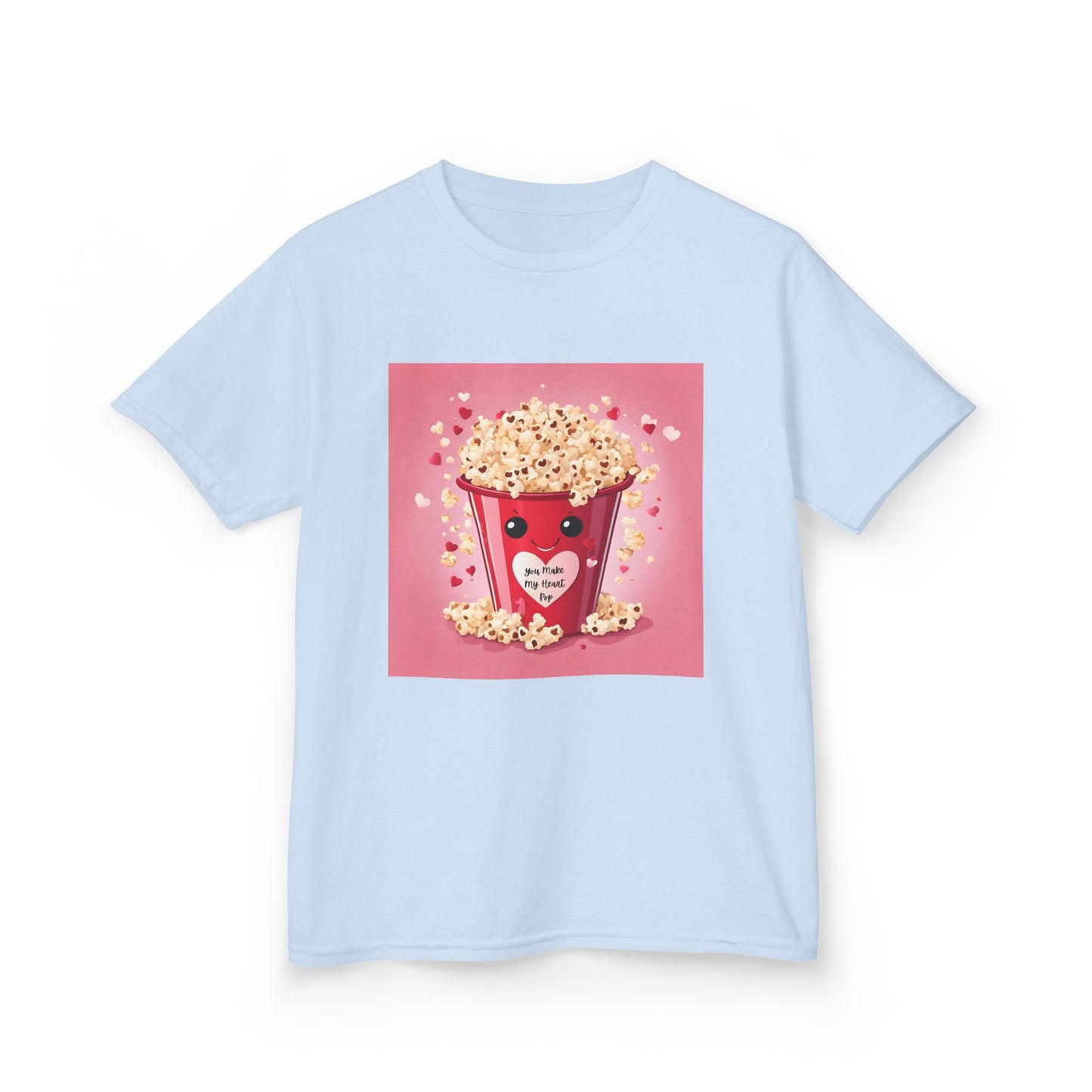 You Make My Heart Pop - Smiling Popcorn Valentine Kids Tee
