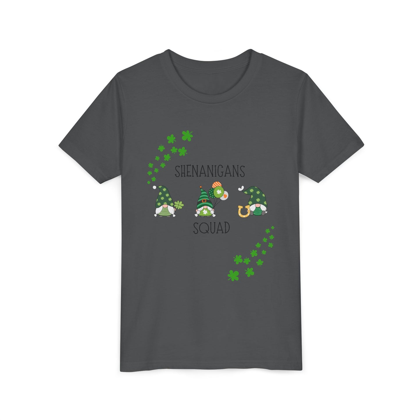 Shenanigans Squad Gnomes Youth Tee | St. Patrick's Day Shamrock Kids Shirt