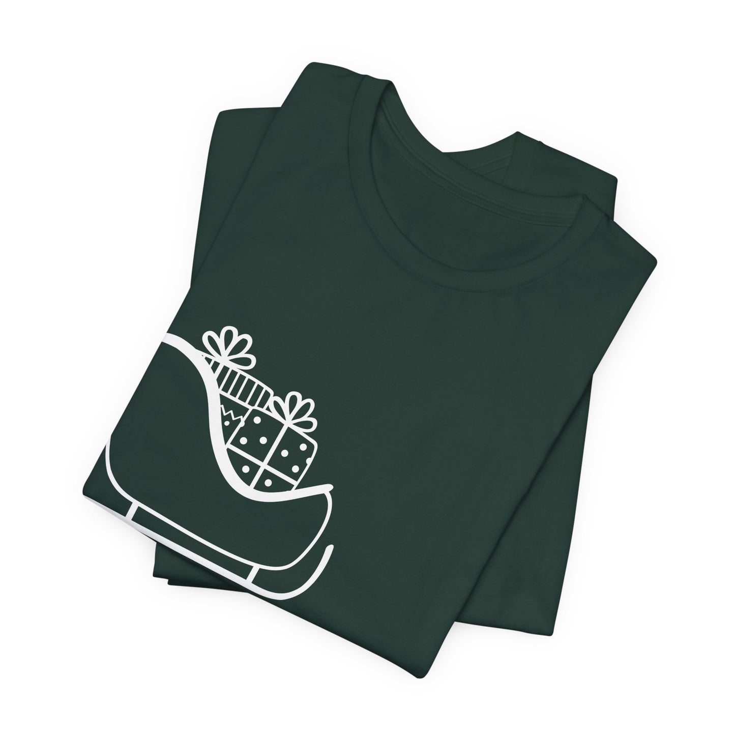 Sleigh All Day Holiday Shirt (WF) – Unisex Jersey Short Sleeve Tee | Holiday Gift | Funny Sleigh T-Shirt | Winter Snowflake Tee | Matching Family Outfit