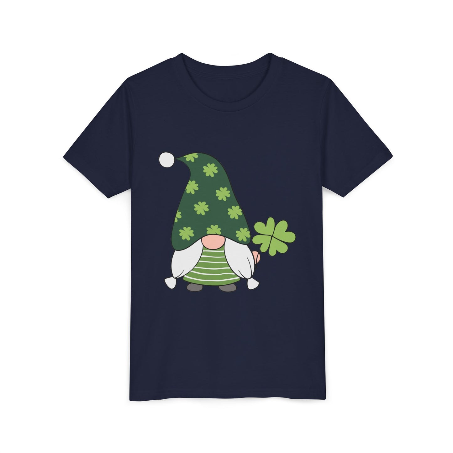 Shamrock Gnome Youth Tee | St. Patrick's Day Clover Kids Shirt