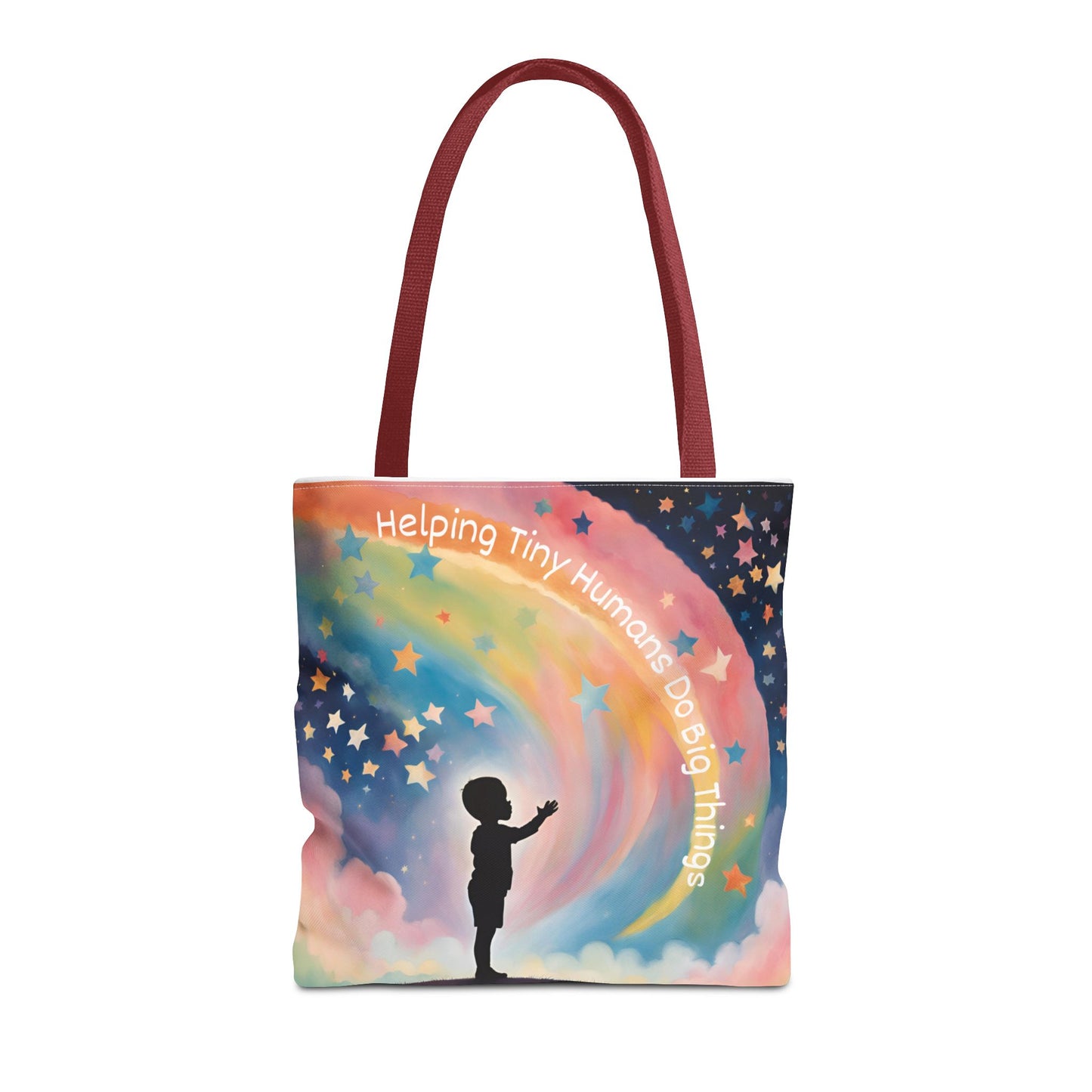 Helping Tiny Humans Do Big Things Tote - Inspiring Kids to Reach for the Stars