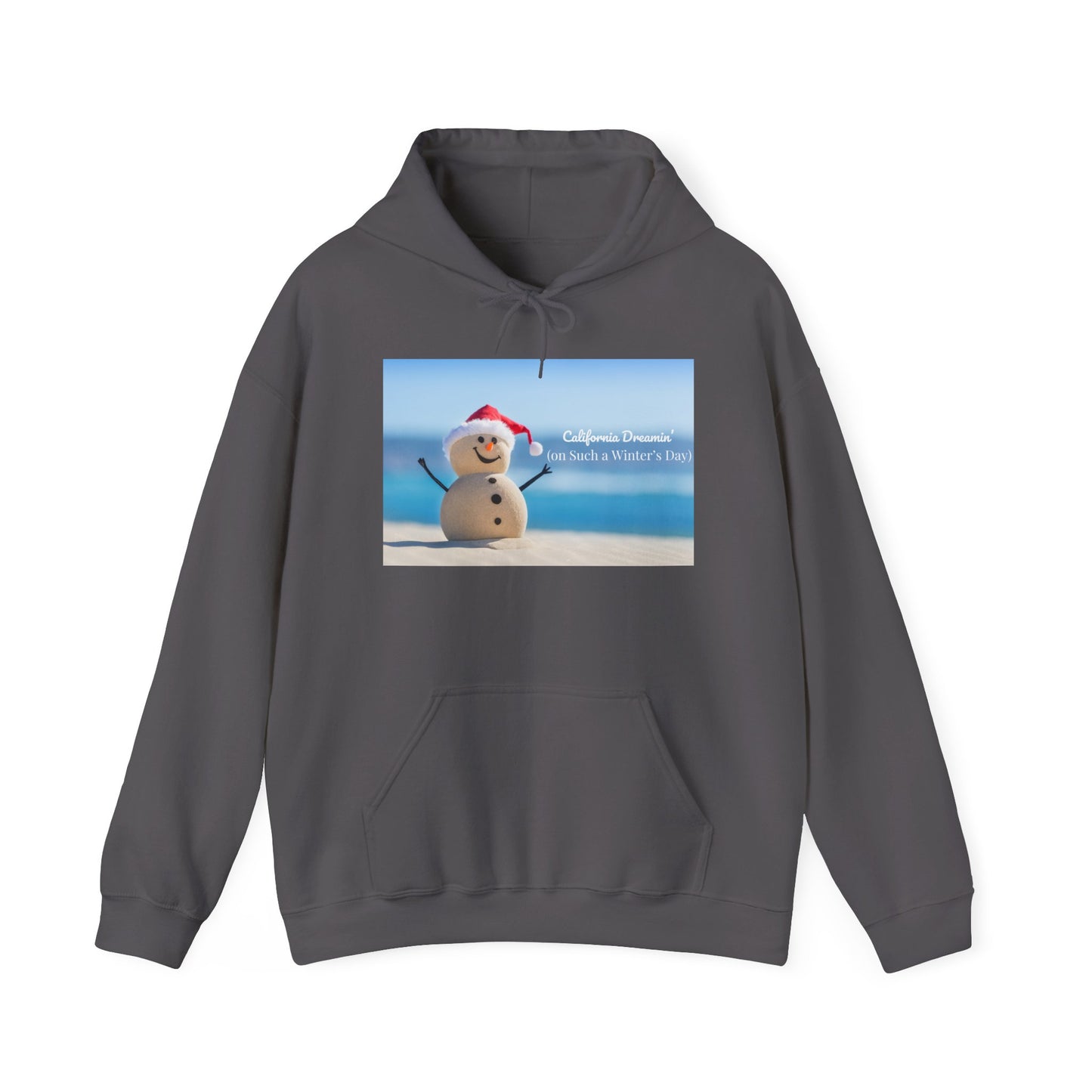 California Dreamin Hoodie | Funny Beach Snowman Christmas Sweatshirt | Warm Holiday Hoodie | Winter Vacation Gift | Unisex Fit