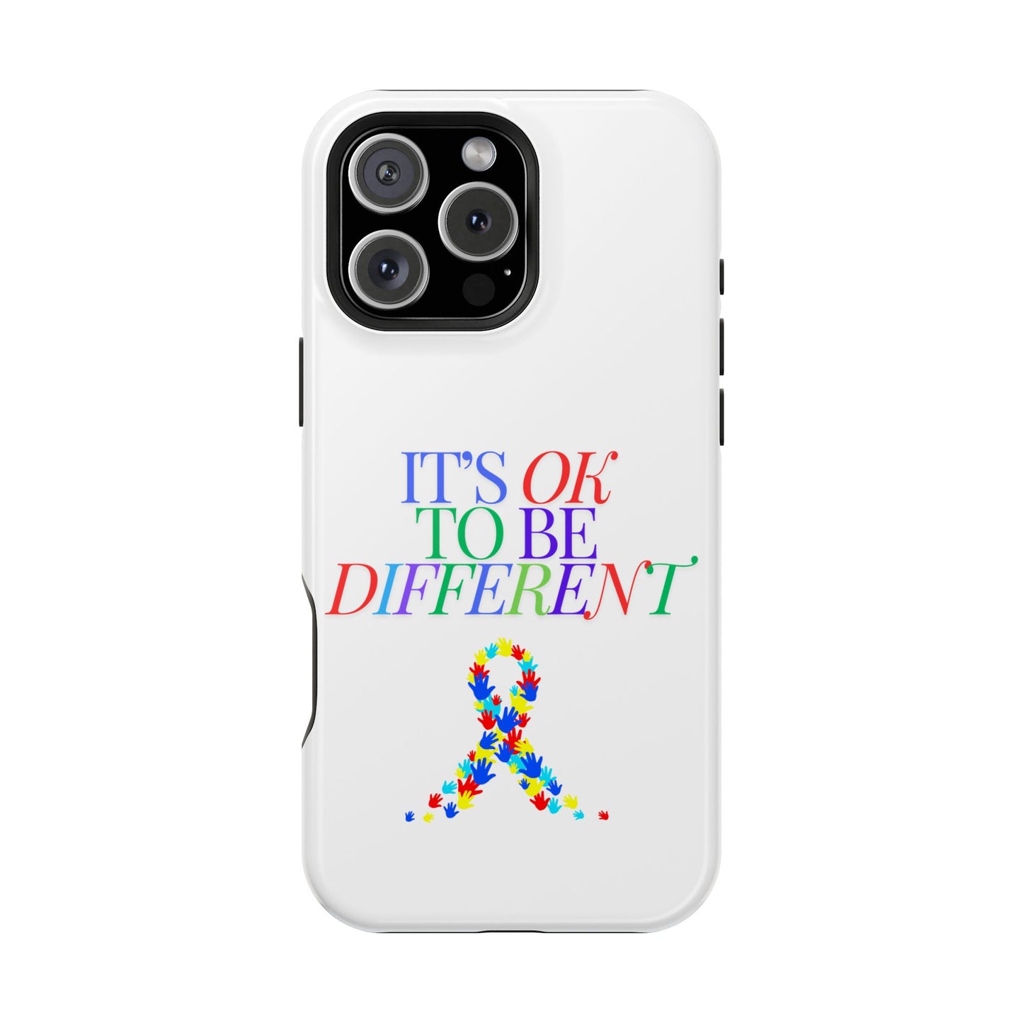 Autism Support Ribbon: It's Okay to Be Different - ASD Awareness Phone Case