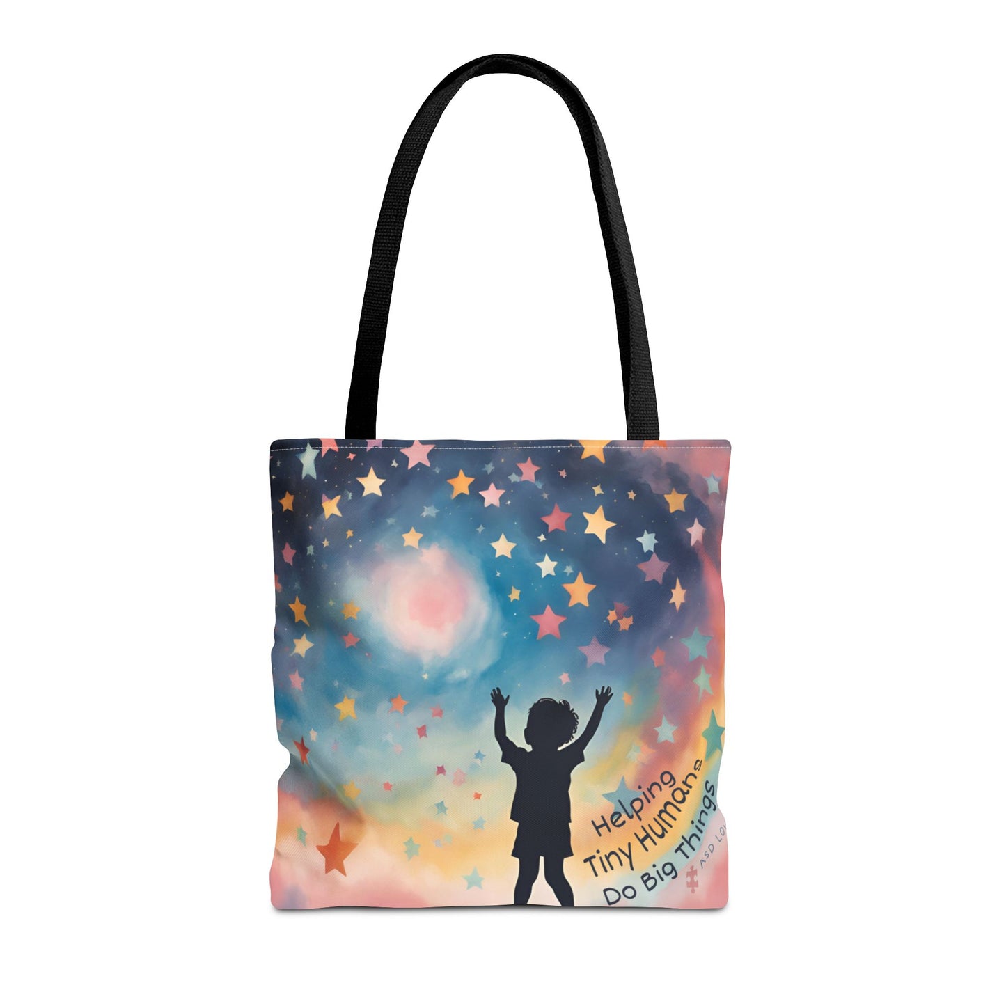 Helping Tiny Humans Do Big Things Tote - Inspiring Kids to Reach for the Stars