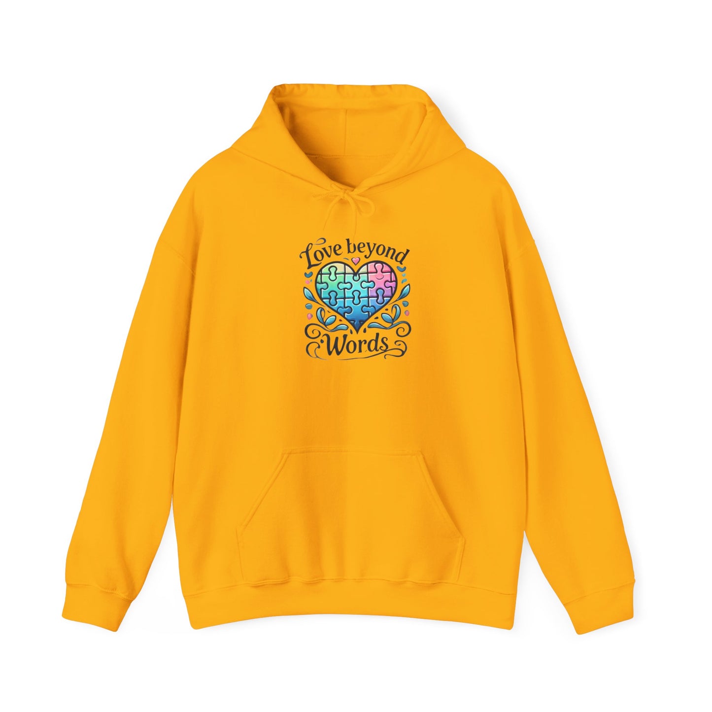 Love Beyond Words - Autism Awareness Hoodie - Cozy Unisex Sweatshirt for Warmth & Connection, Perfect for Gifts, Casual Wear, Gatherings