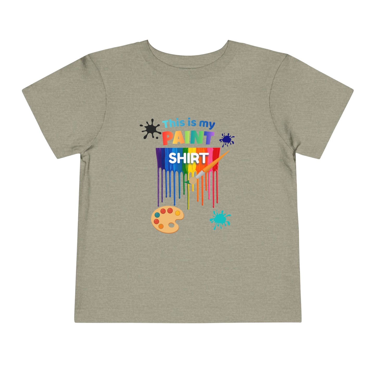 This Is My Paint Shirt Toddler Tee | Colorful Paint Palette Drips, Art Splash Design